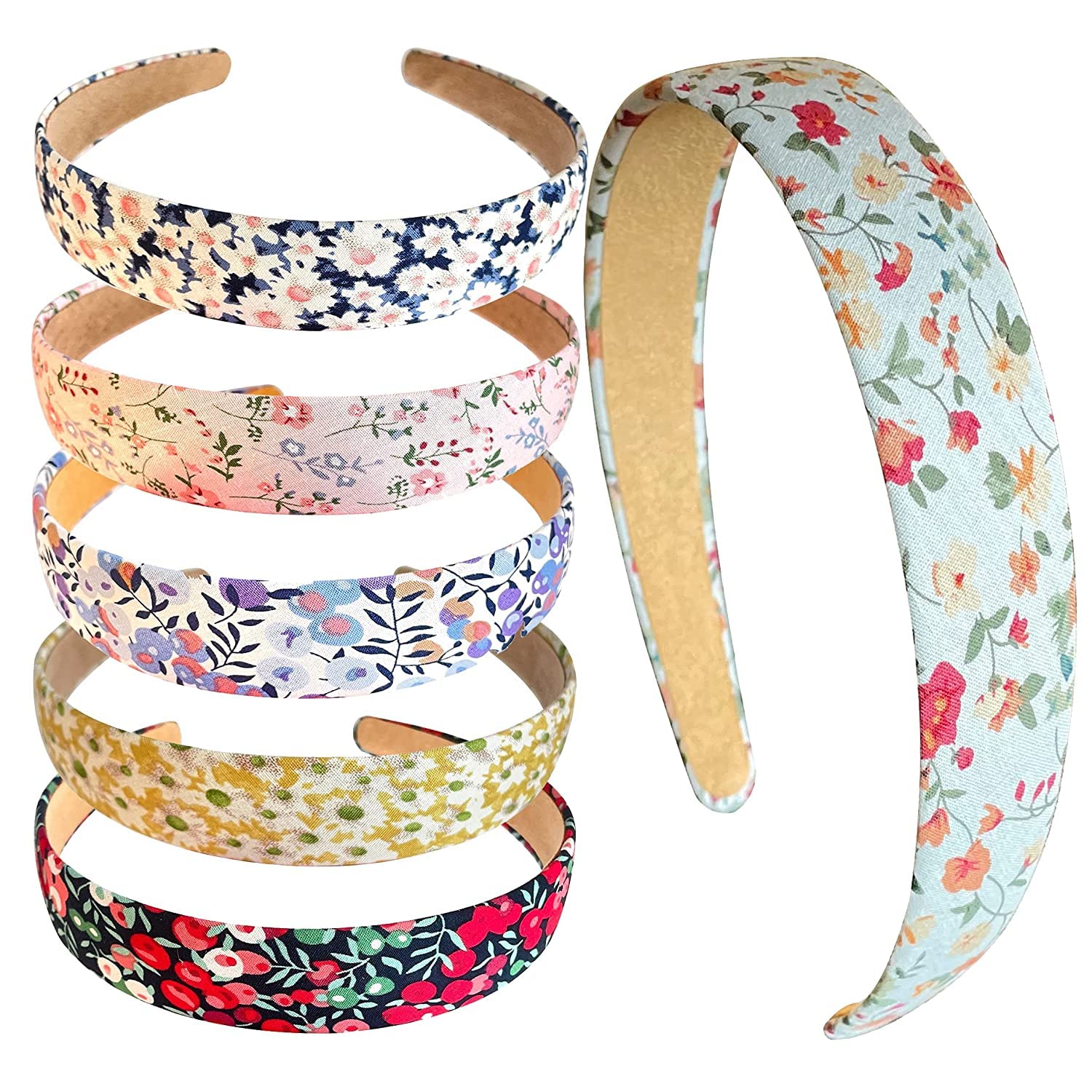 ASG 3-Pack 25mm Skinny Faux Leather Headbands for Women & Girls - Non-Slip Hair Hoops, Printed Hair Accessories (Random Designs) - Perfect for Work, School, and Everyday Style