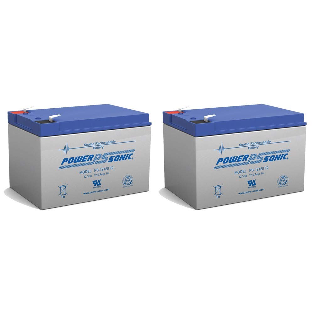 Power Sonic 12V 12Ah Sealed Lead Acid Battery - 2 Pack Replacement for Lightguard 4245139800 - Perfect for UPS Backup, Emergency Lighting & Security Systems