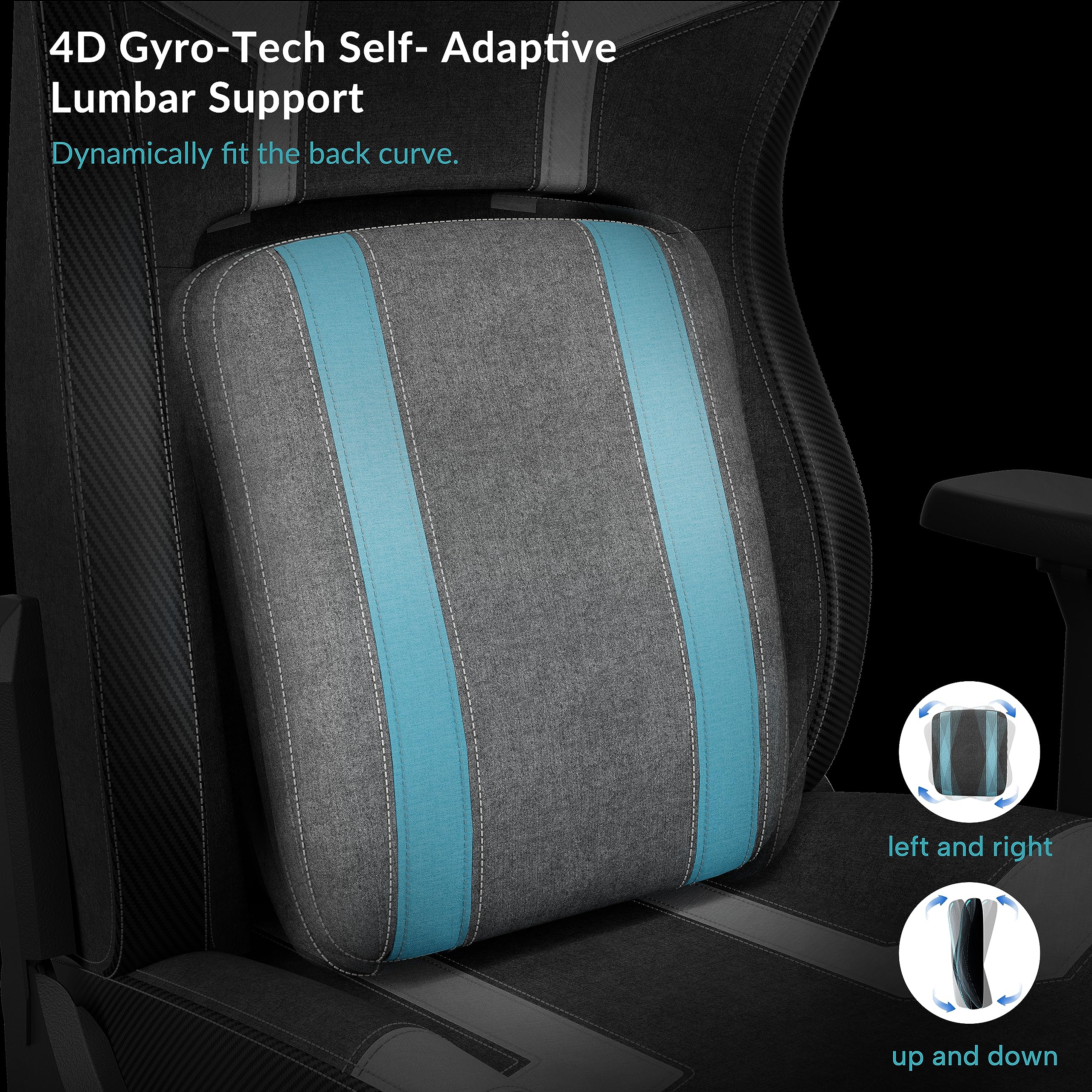 EUREKA ERGONOMIC Gaming Chair - High Back Ergonomic Office Chair with Lumbar Support & 4.3in Thick Seat Cushion, Computer Gamer Chair for Adults, Blue (Python II) - Perfect for Esports, Streaming & Long Gaming Sessions