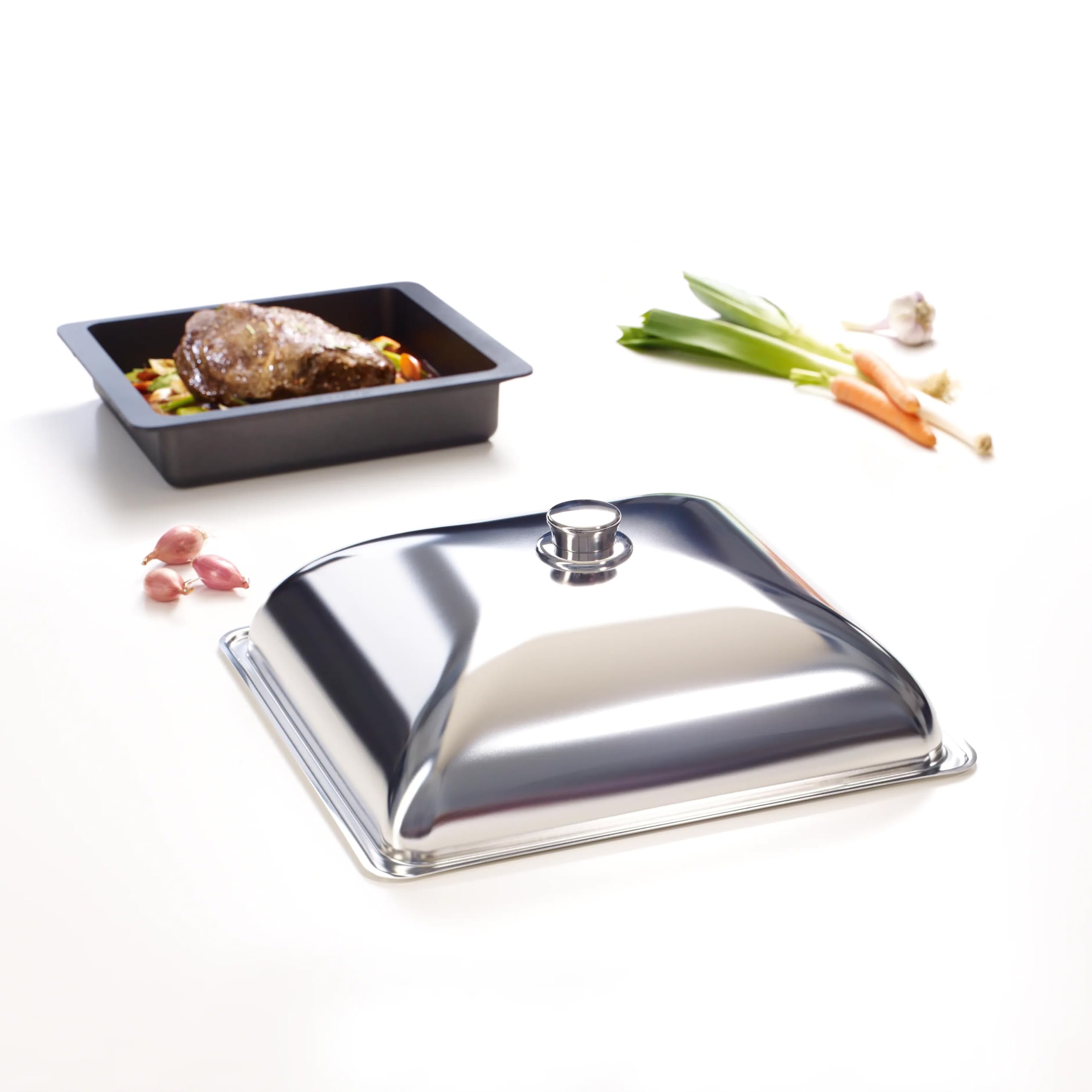 Premium Miele Gourmet Casserole Dish Lid XL (22996065D) - Durable Oven-Safe Glass Cover for Large Pots & Dutch Ovens - Perfect for Baking, Roasting & Serving Dishes