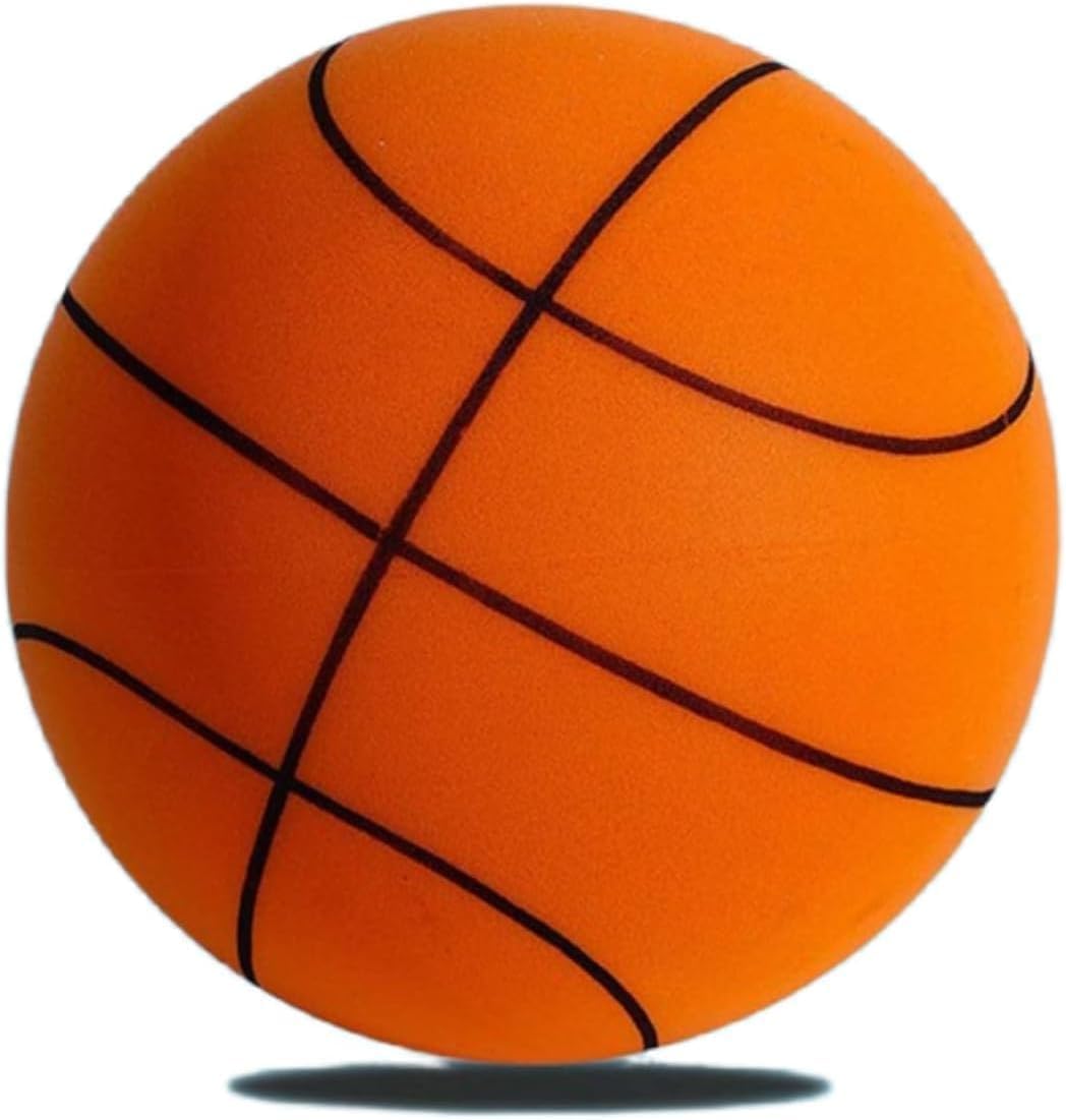 Silent Basketball for Indoor Training - No.7 (24cm) Orange Foam Quiet Basketball for Youth Athletes - Perfect for Home, Gym & Apartment Practice Without Disturbing Others