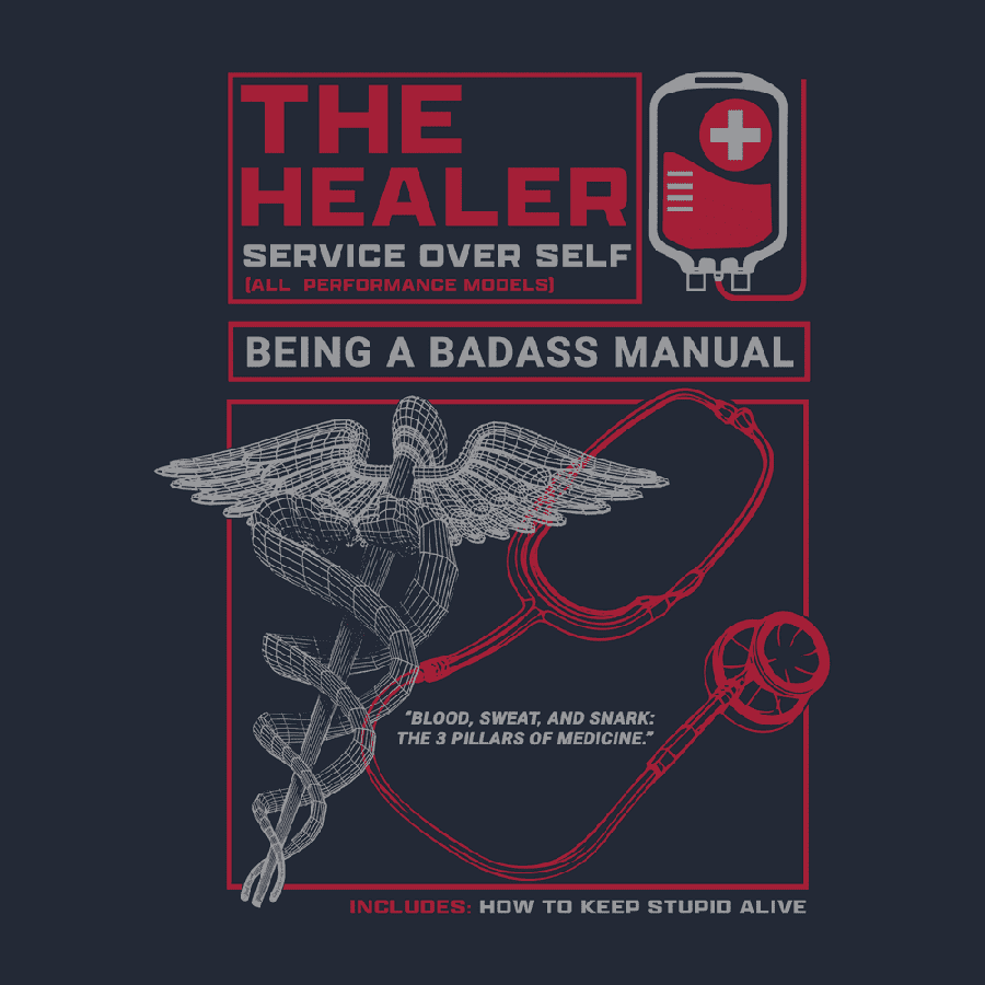 The Healer T-Shirt - Comfortable Cotton Tee in Midnight Navy | Perfect for Casual Wear, Yoga & Relaxation