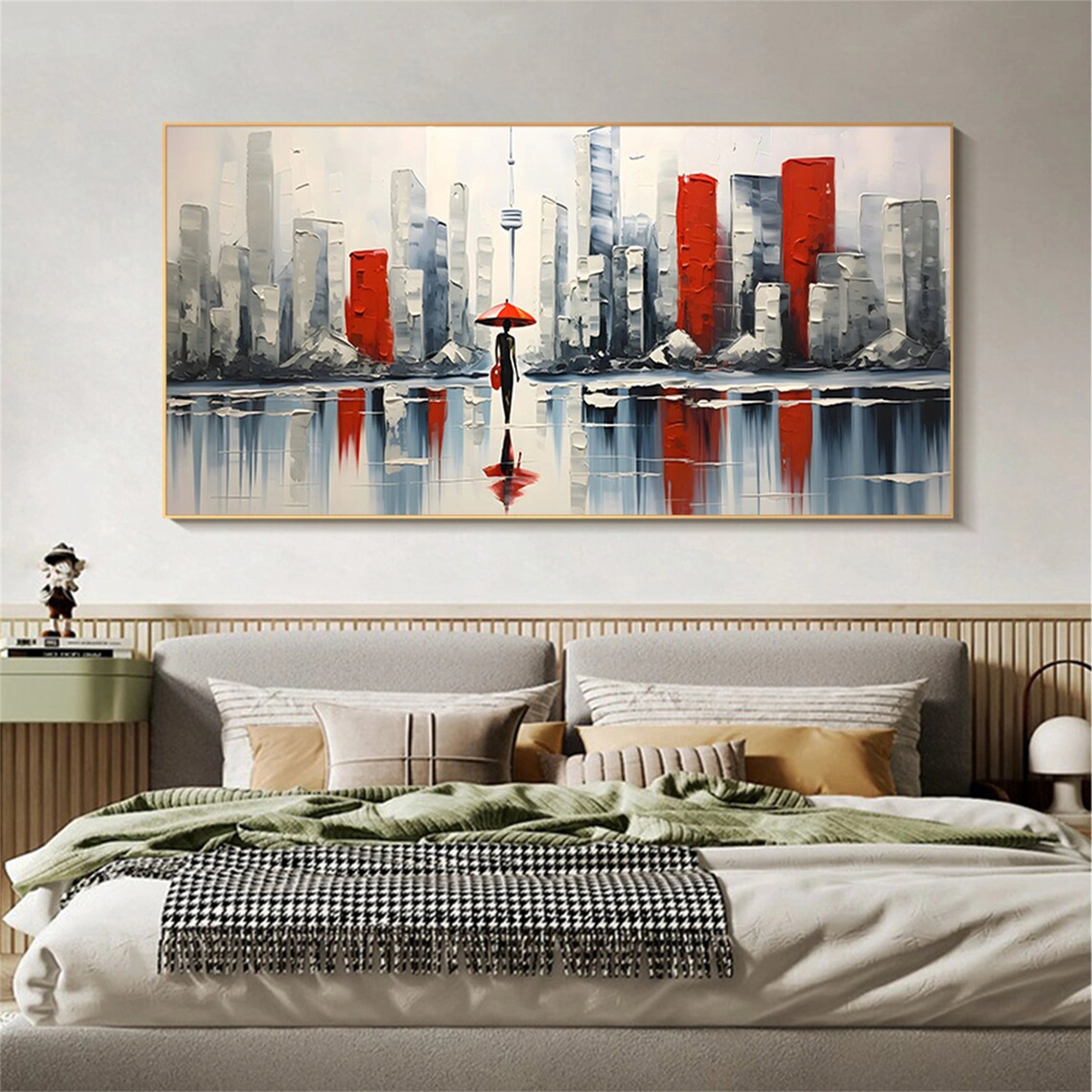 Urban Landscape Painting #UL 010 - Modern Wall Art for Home & Office Decor - Perfect for Living Room, Bedroom or Workspace