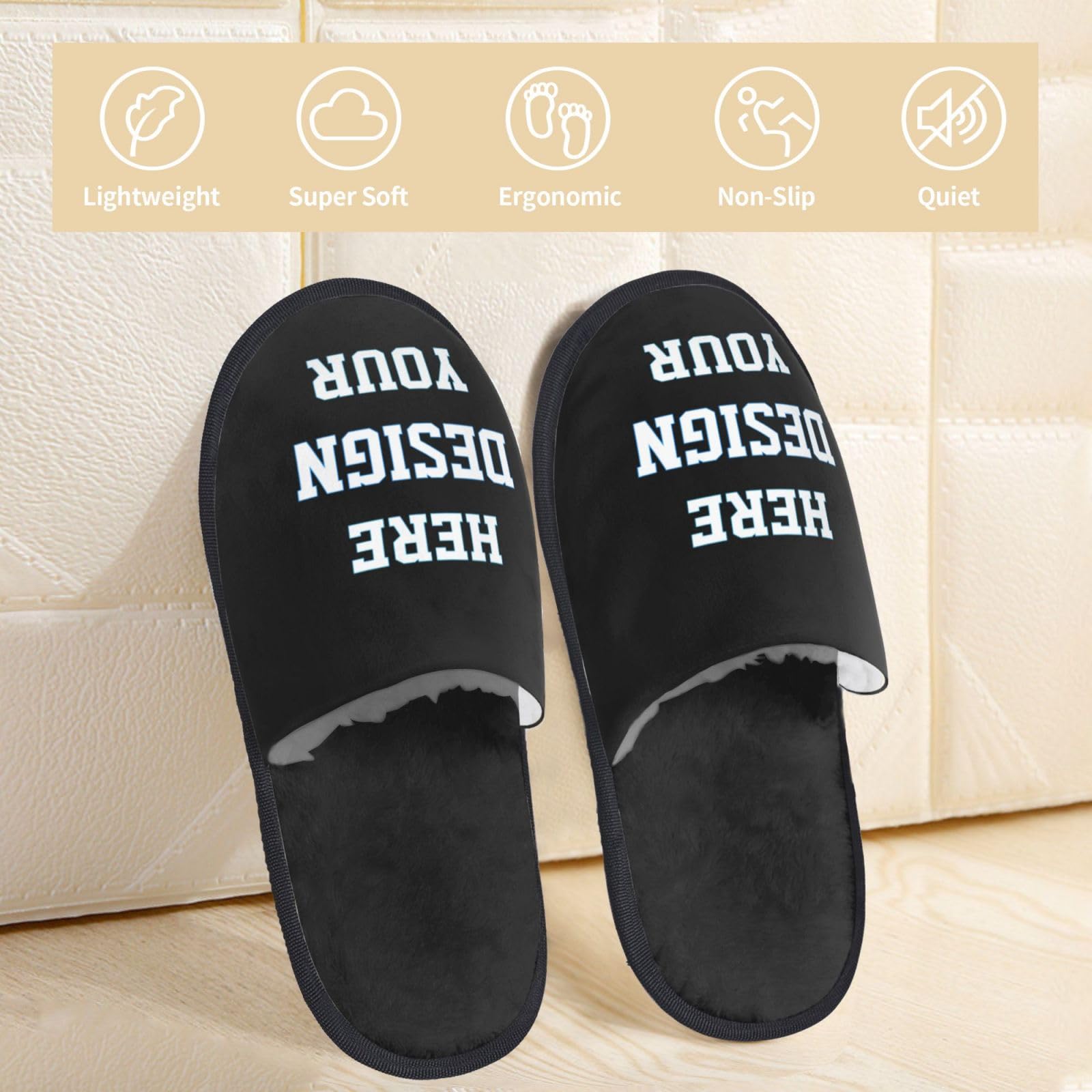 Custom Personalized Slippers for Women - Monogrammed House Shoes with Name & Photo - Cozy Gift for Mom, Wife, Daughter - Perfect for Christmas, Birthday & Home Relaxation