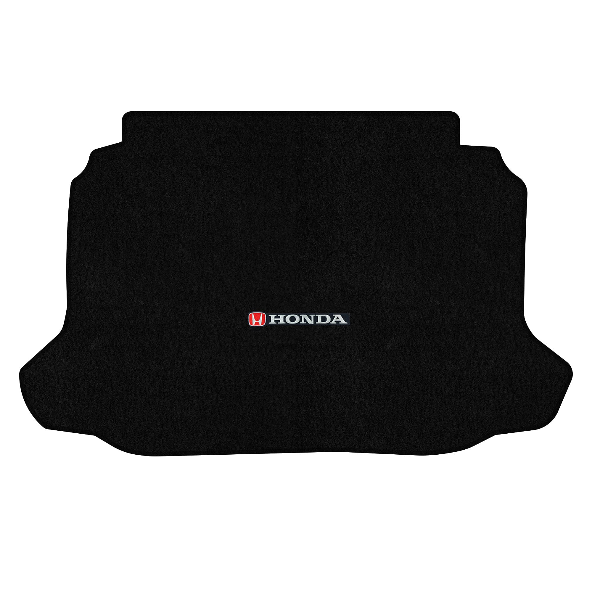 Premium Custom-Fit Carpeted Floor Mats for 2002-2005 Honda Civic Si 3-Door Hatchback - Luxury Car Floor Liners with Silver & Red Honda Logo (Black, Includes Trunk Mat) - Perfect for Daily Commuting & Road Trips