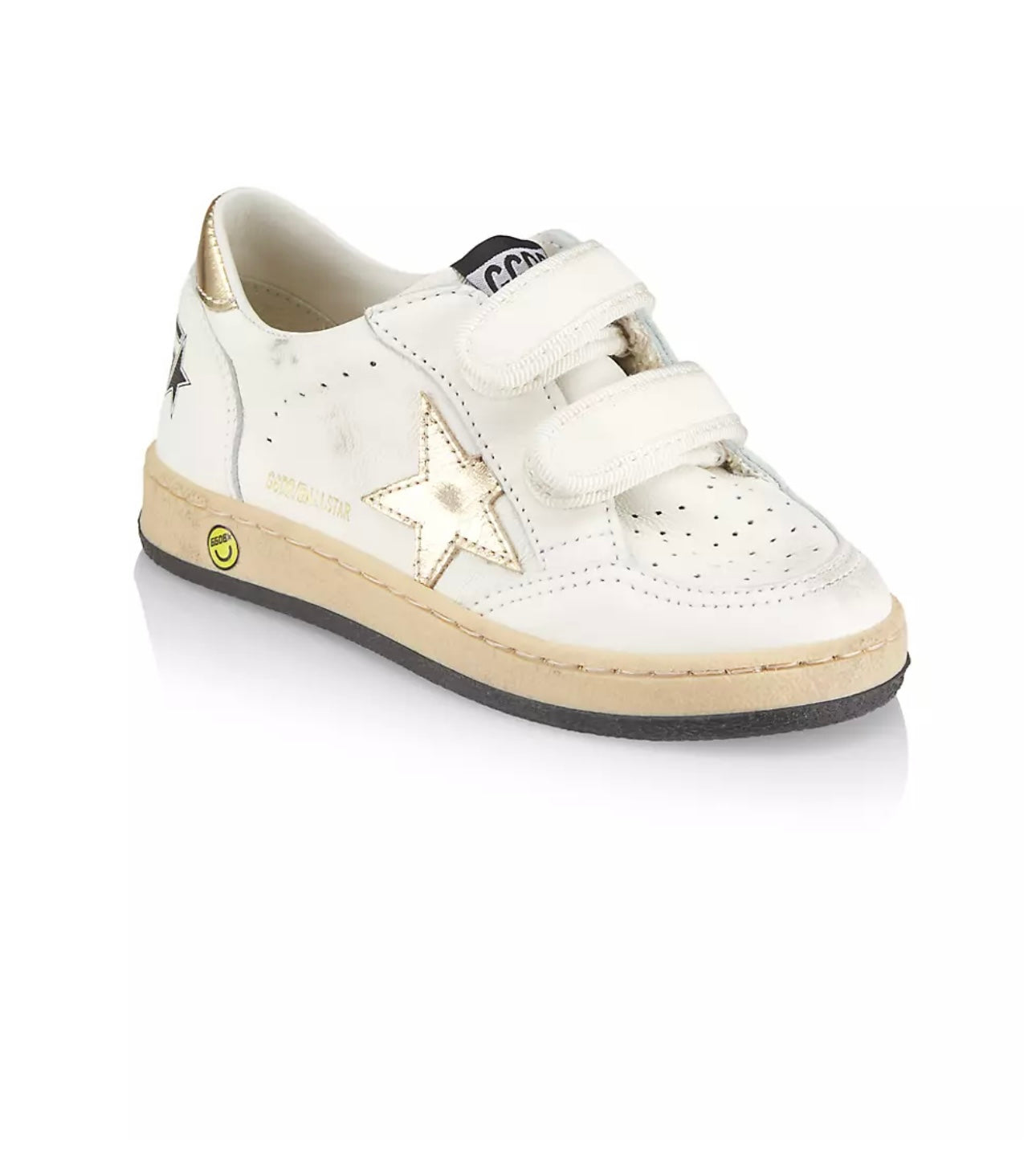 Golden Goose White Ball Star Strap Sneakers - Women's Fashion Casual Shoes for Everyday Wear | Perfect for Street Style, Office & Weekend Outfits