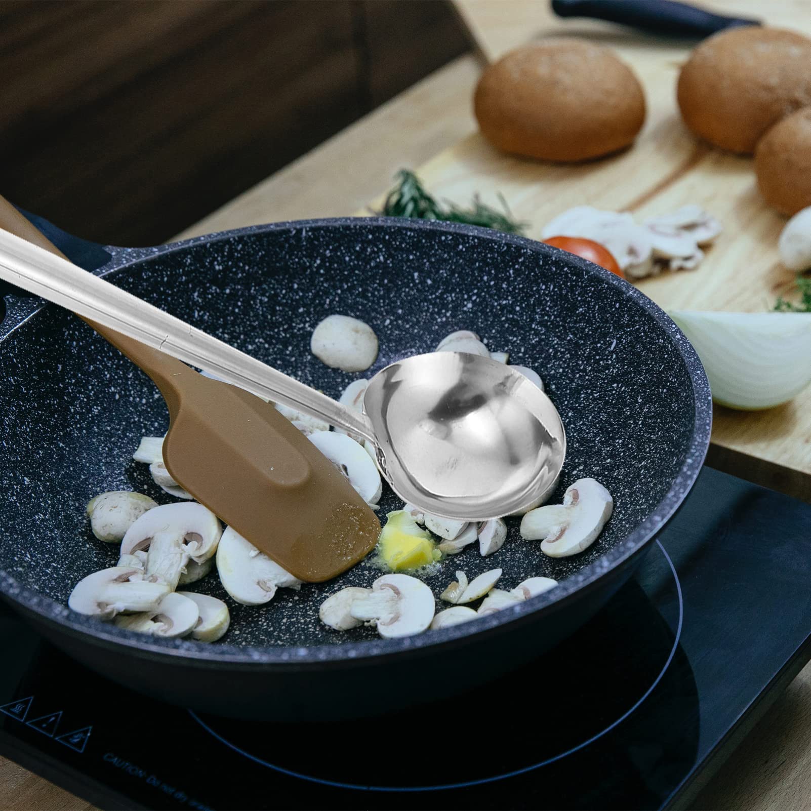 OSALADI Stainless Steel Chinese Wok Ladle - Professional Stir Fry Spoon & Soup Ladle for Asian Cooking - Perfect for Stir-Frying, Deep Frying, and Serving Dishes