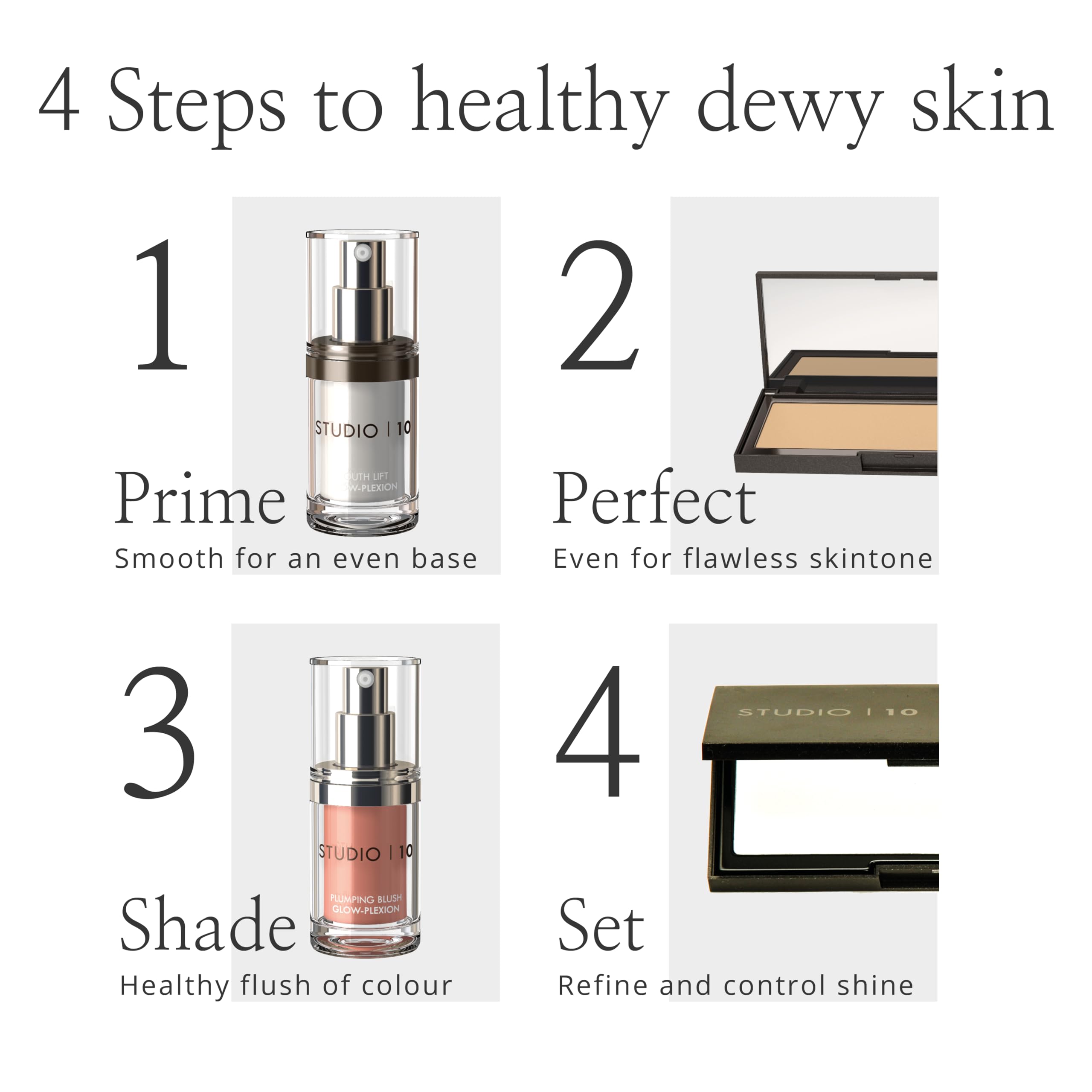 Studio 10 Perfect Canvas Color-Adjusting Dewy Serum Foundation - SPF30, Medium to Full Coverage, Camouflage Makeup Cream (Medium Shade) | Professional Makeup for Flawless Skin, Ideal for Daily Wear & Special Occasions