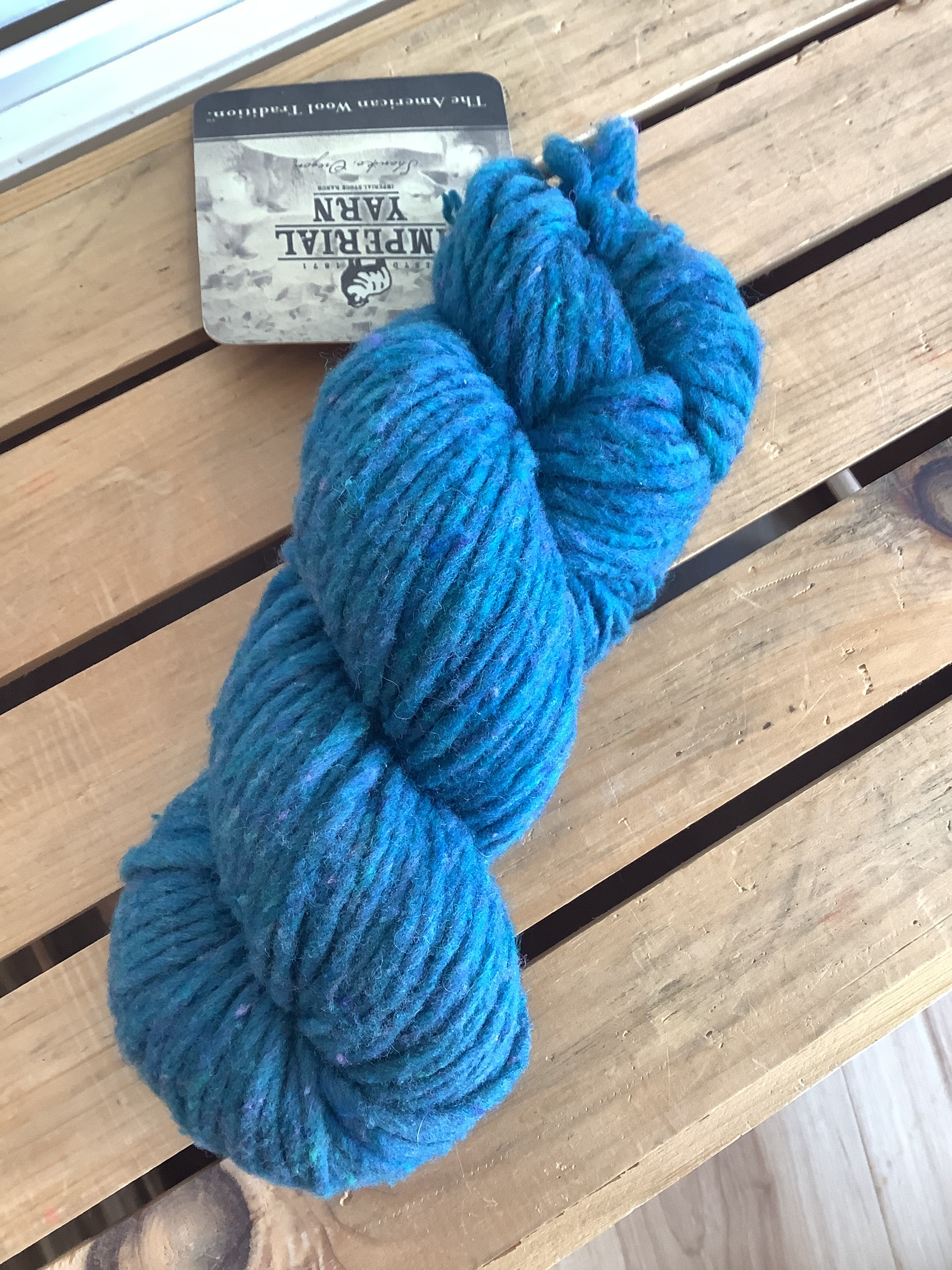 Imperial Yarns Native Twist Soft Spun Single Color Yarn - Teal Heather 101 (Lot 510) for Knitting, Crochet & DIY Crafts