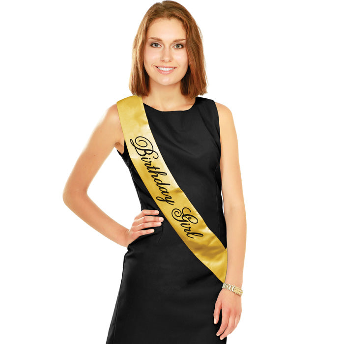 12-Piece Bulk Black and Gold Birthday Sashes for Women & Men - Perfect for Birthday Parties, Celebrations, and Special Events