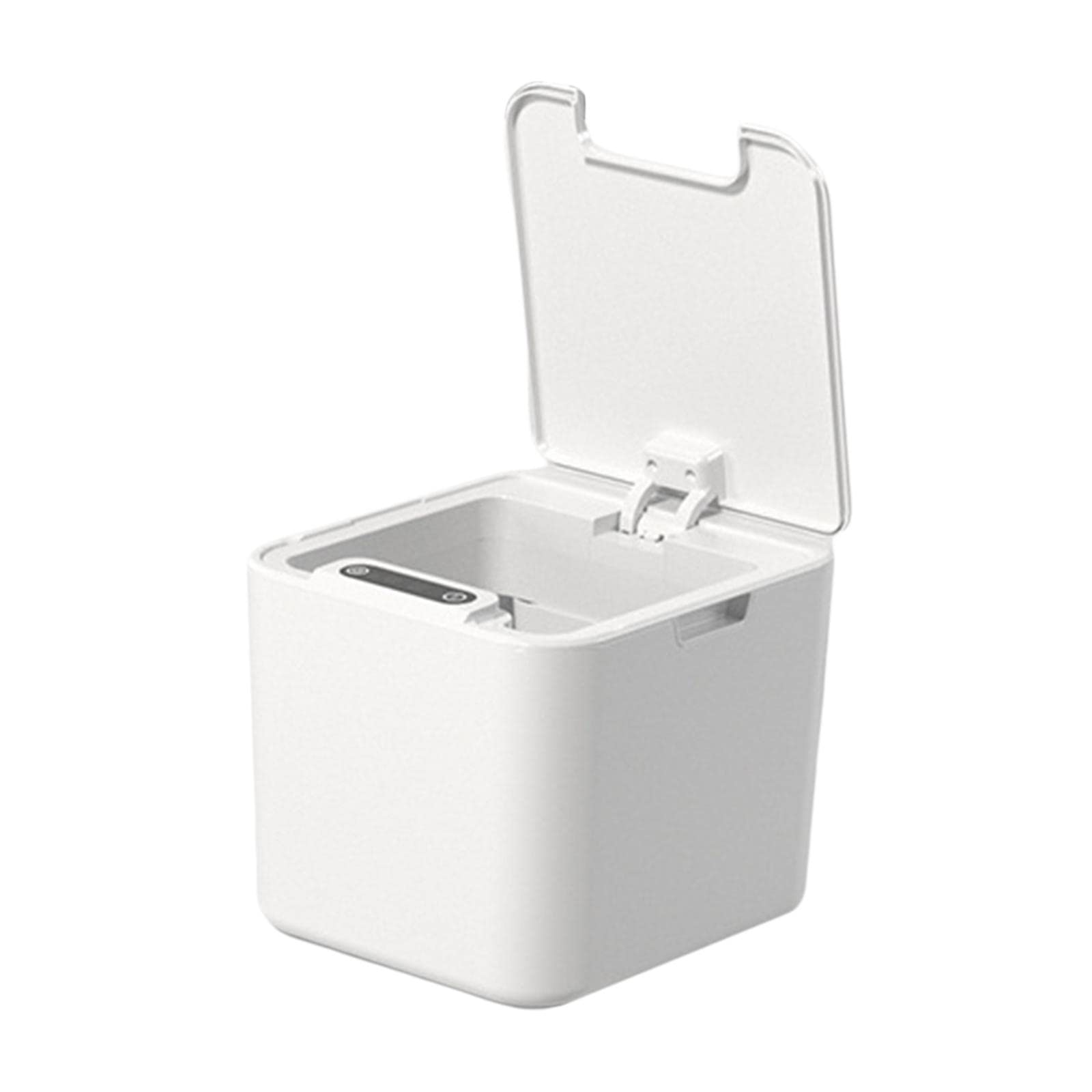 Milageto Automatic Touchless Trash Can - Smart Sensor Garbage Bin with Lid, Hands-Free Wastebasket for Kitchen, Bathroom, Office & Home - Square Design for Modern Spaces (Black/White) - Perfect for Hygienic Waste Disposal in High-Traffic Areas