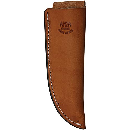 Anza JWK-3M Fixed Blade Knife - High Carbon Steel Hunting Knife with Leather Sheath - Perfect for Outdoor Camping, Bushcraft & Survival Gear