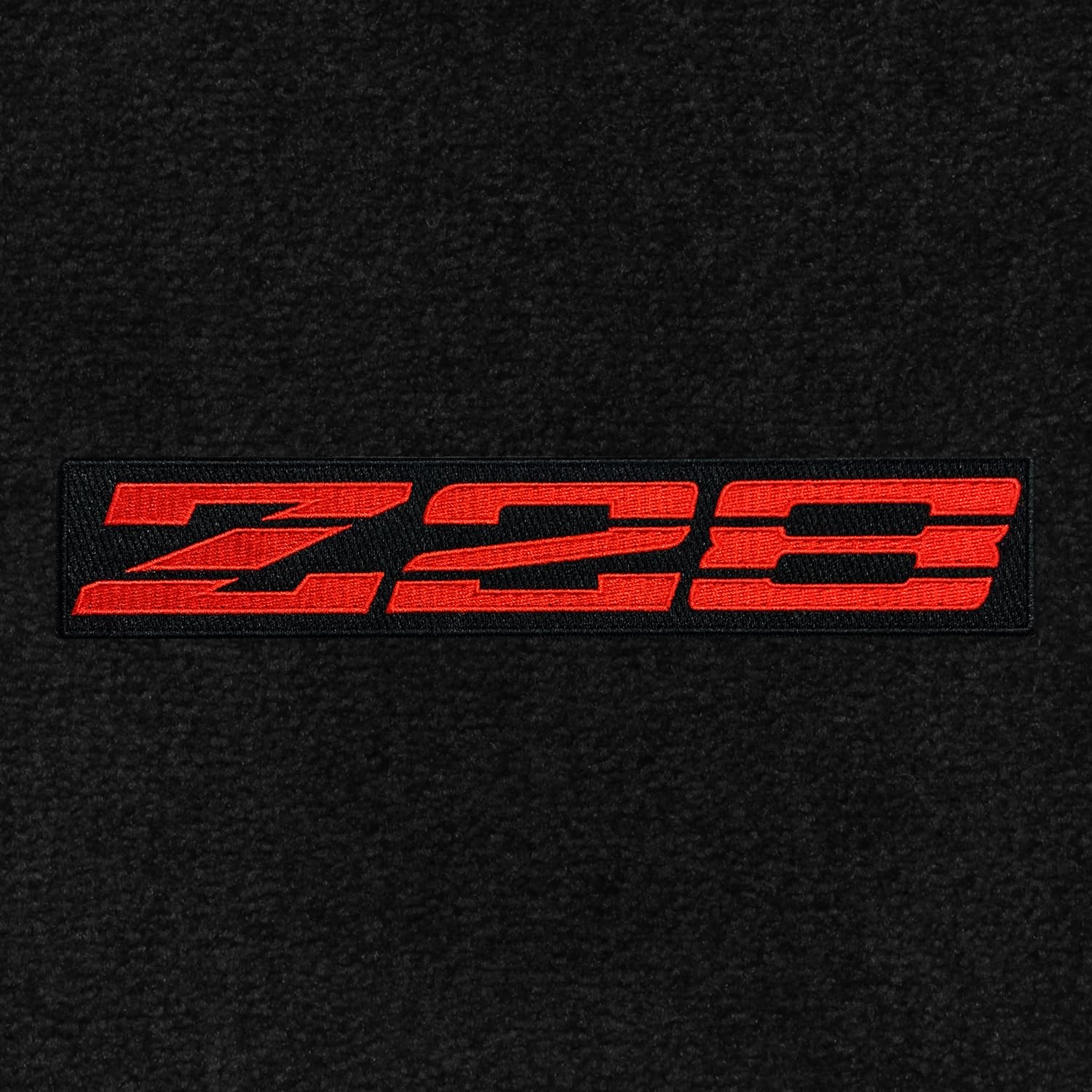 Premium Custom-Fit Carpeted Floor Mats for 1982-1992 Chevy Camaro - 4-Piece Set with Red Z28 Logo & Black Carpet - Front & Rear Luxury Car Floor Liners - Perfect for Daily Driving, Road Trips & Car Shows
