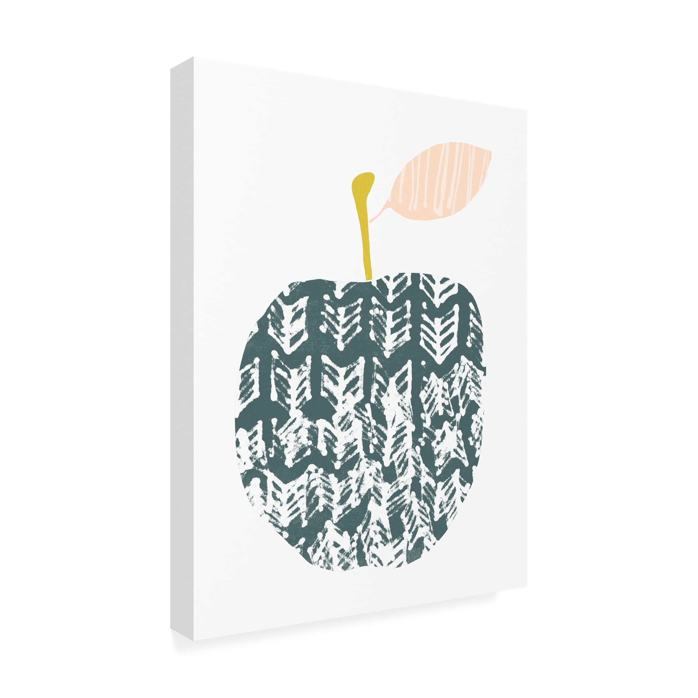 Cut Paper Fruit II Canvas Art Print by June Erica Vess - Modern Botanical Wall Decor for Living Room, Bedroom & Office | Trademark Fine Art Collection