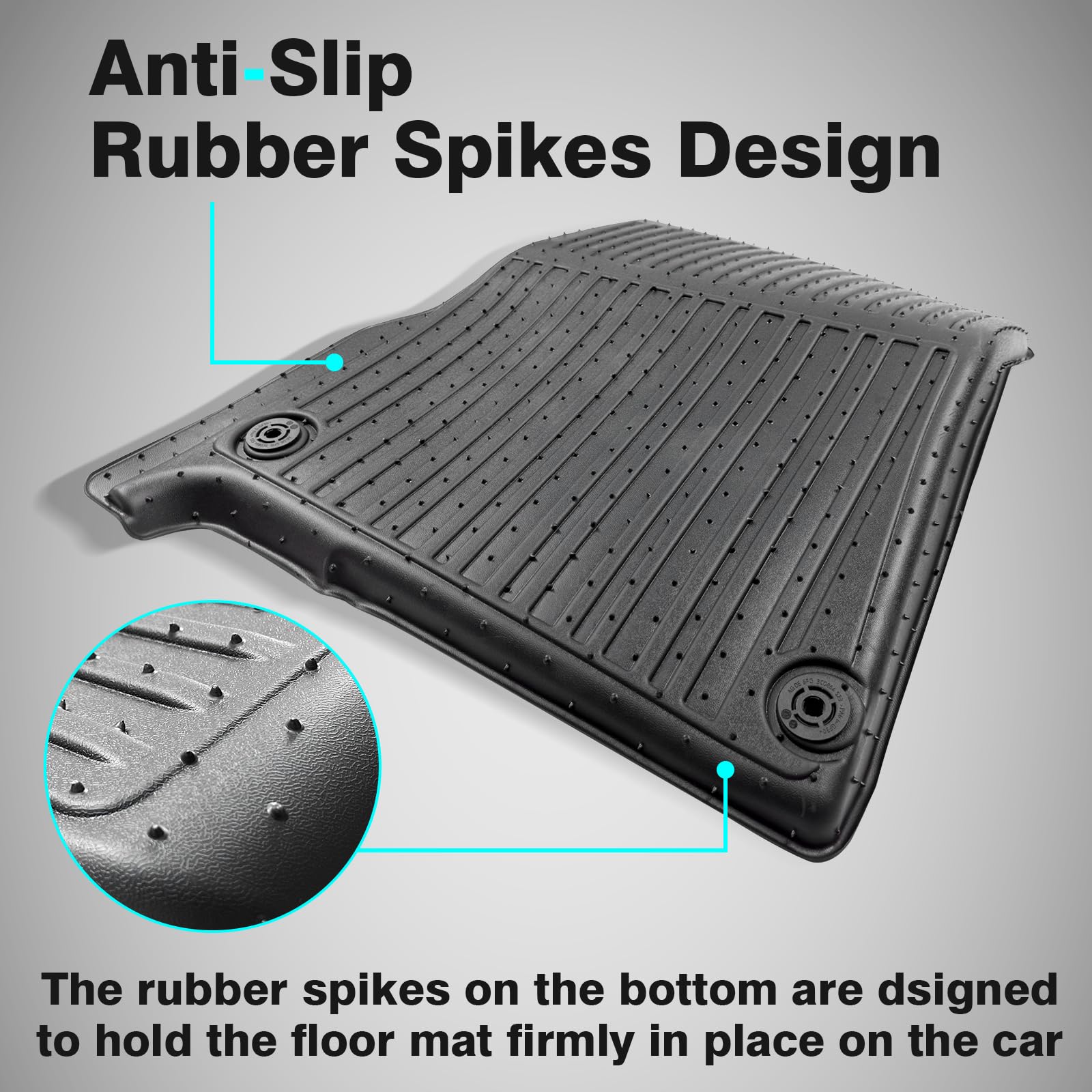 BestEvMod All-Weather Cargo Liners Set for Rivian R1S (2022-2024) - Frunk Mat, Floor Liners & Trunk Mat | Anti-Slip 3D TPE Design | Waterproof & Durable | Perfect for Road Trips, Camping & Outdoor Adventures