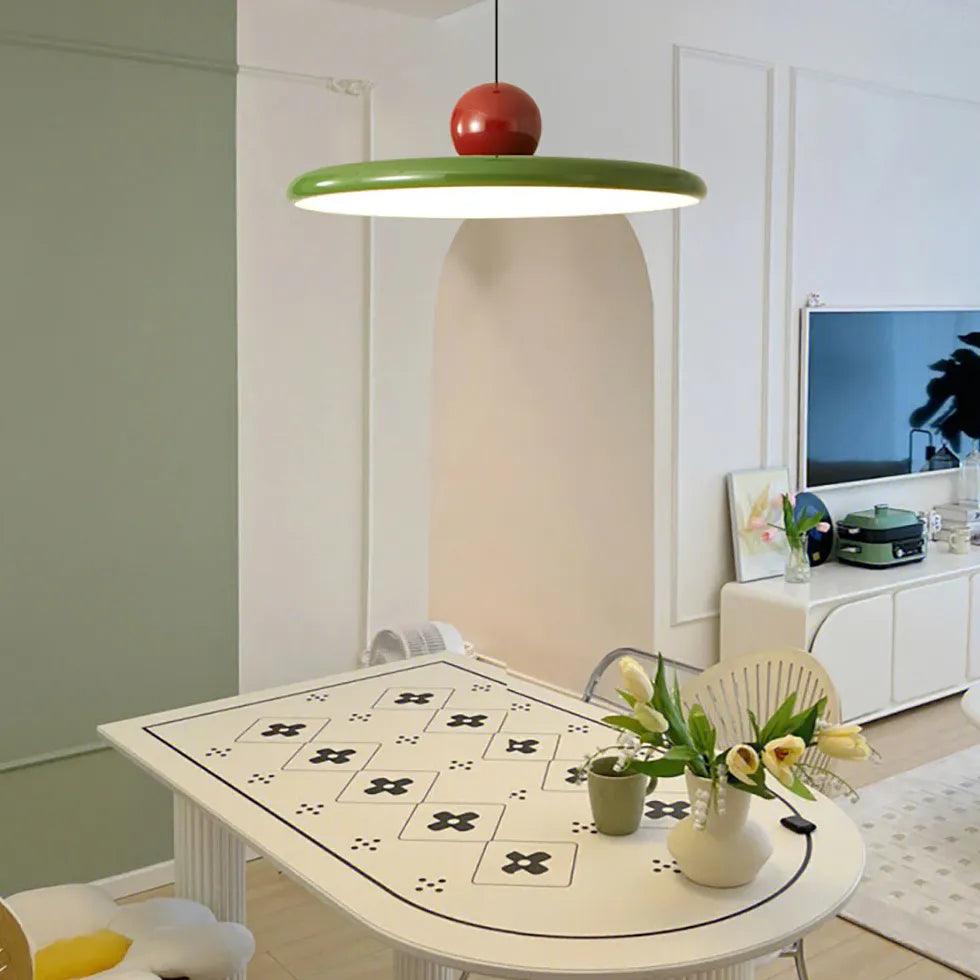 Vintage LED Ceiling Light - Round Disc Shade Design for Living Room, Bedroom & Dining Room - Energy Efficient Edison Bulb Style Fixture