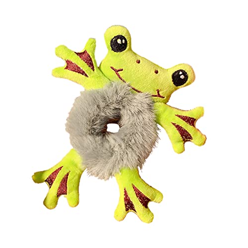 Cute Cartoon Animal Hair Ties for Women - Panda, Rabbit, Cow & Frog Scrunchies | Soft Elastic Hair Bands for Girls, Teens & Adults | Perfect for School, Work, Parties & Everyday Use