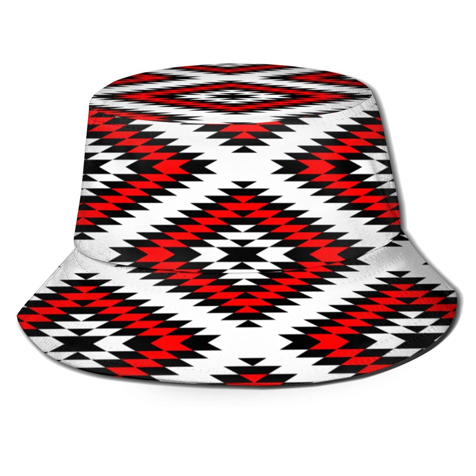 Native American Indian Bucket Hat - Aztec Print Sun Hat for Women & Men | UV Protection Summer Beach Hat for Outdoor, Travel & Festival