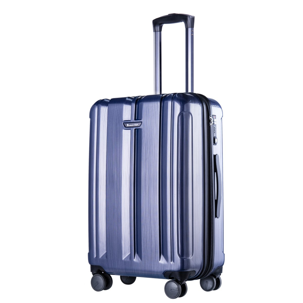 Daycrown 705 Brushed Silver 60MM HINOMOTO Silent Wheels PC Luggage Suitcase - Perfect for Business Travel & Airplane Carry-On