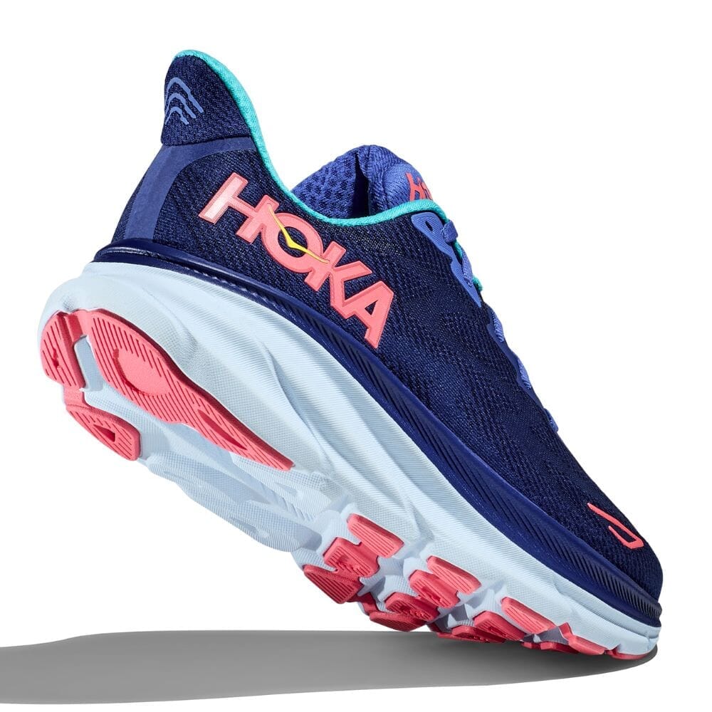 Hoka Women's Clifton 9 Wide Running Shoes - Lightweight Cushioned Sneakers for Road Running, Jogging & Walking - Comfortable Athletic Shoes for Women with Arch Support