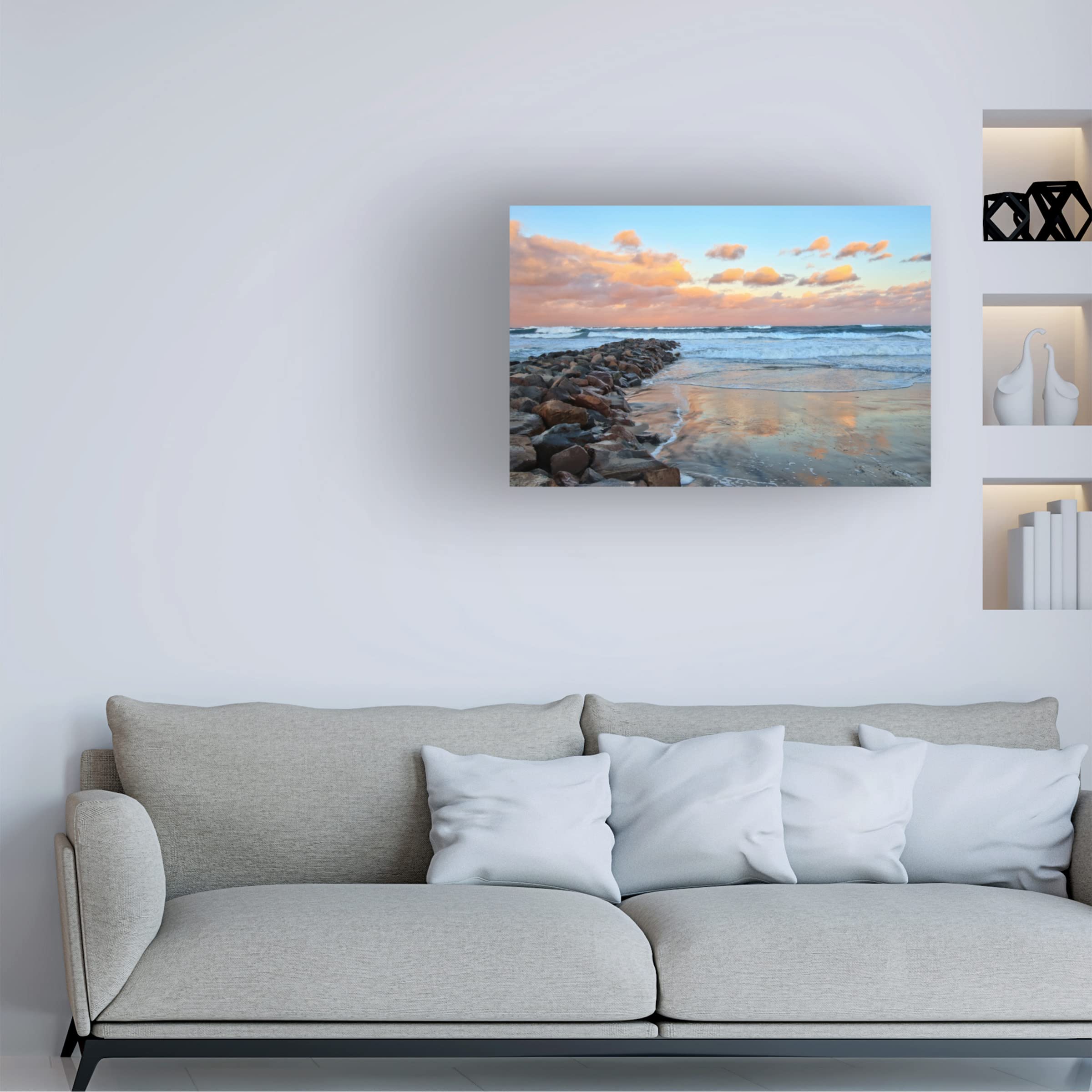Trademark Fine Art 'The Entrance Beach' Canvas Wall Art by Beata Czyzowska Young - Coastal Decor for Living Room, Bedroom & Office