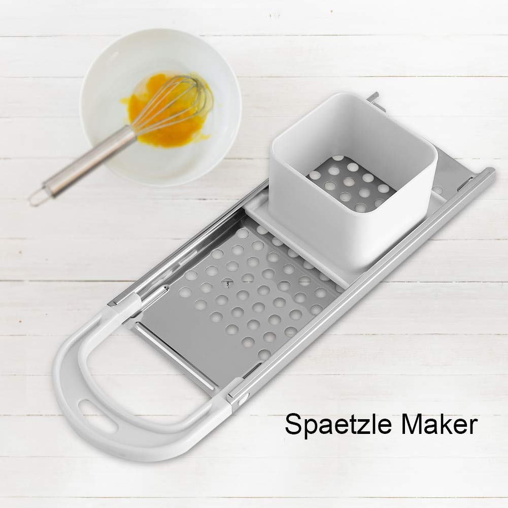 Premium Stainless Steel Spaetzle Maker with Comfort Grip Handle - German Noodle Press for Homemade Dumplings & Pasta | Perfect for Kitchen, Restaurant & European Cuisine Lovers