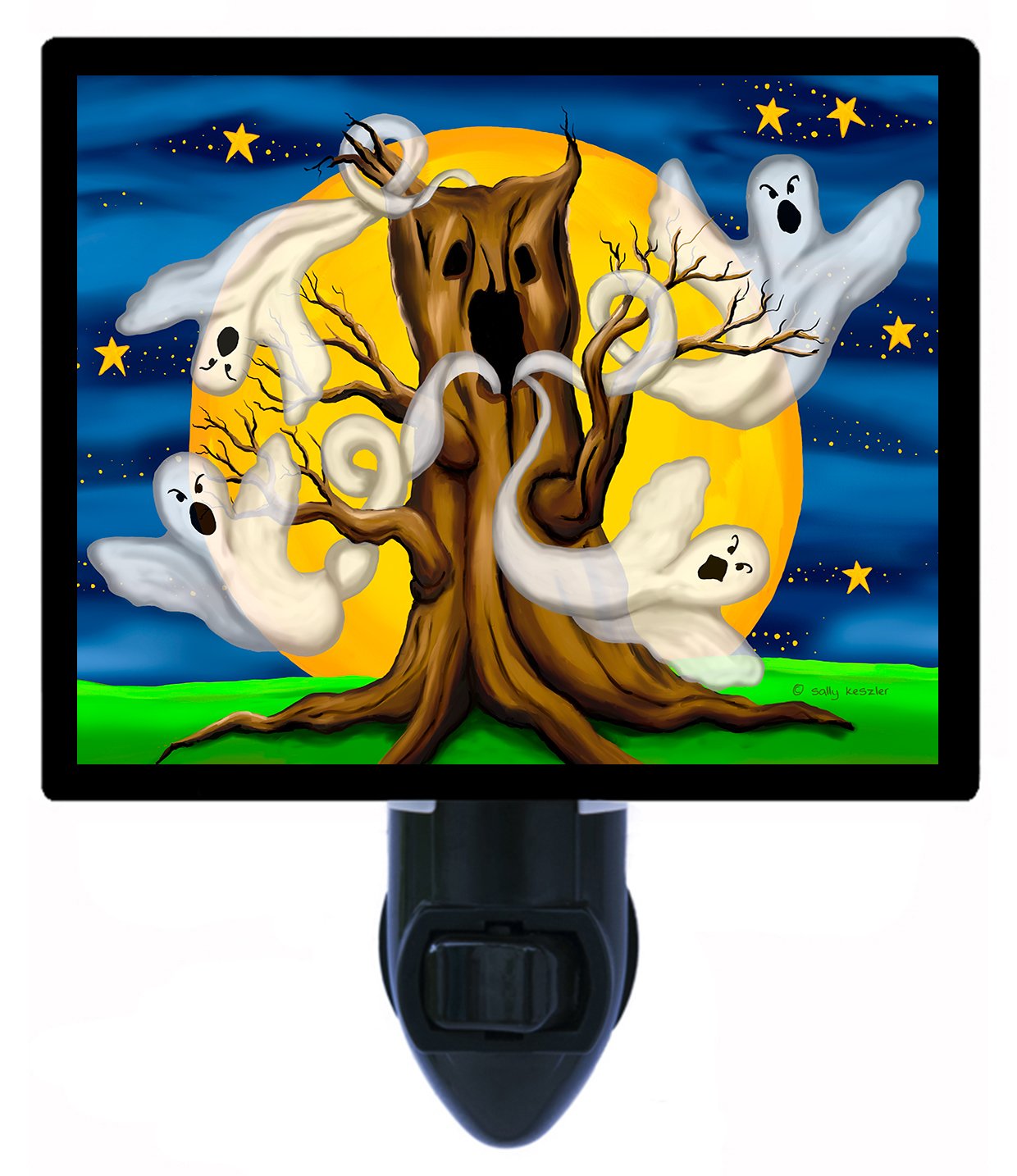 Halloween LED Night Light - Spooky Ghost Design for Home Decor, Party & Haunted House Ambiance | Perfect for Bedroom, Kids Room & Halloween Decorations