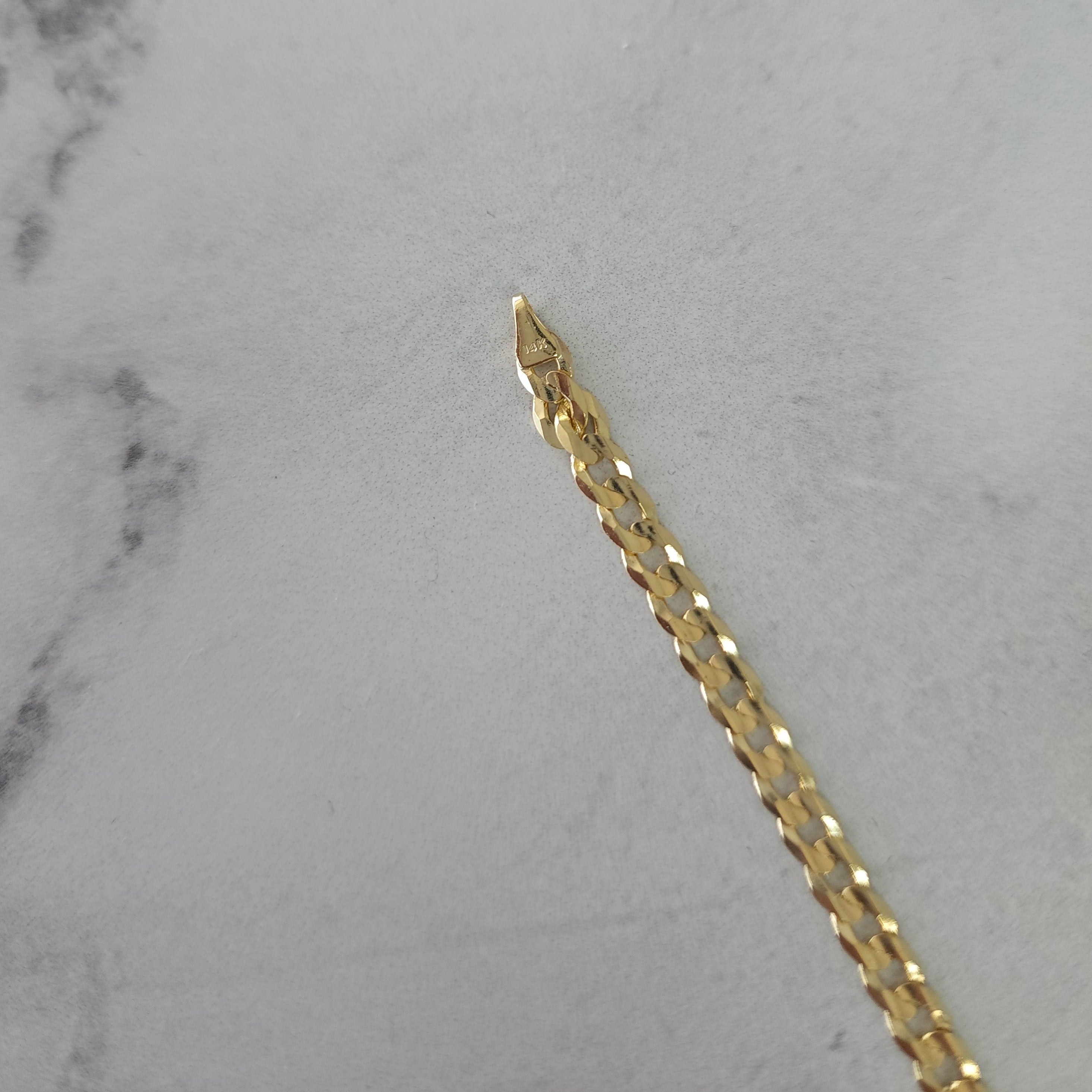 4MM Cuban Link Bracelet for Men - 14K Yellow Gold Plated Stainless Steel - Durable & Hypoallergenic Jewelry for Gifts, Parties & Everyday Wear