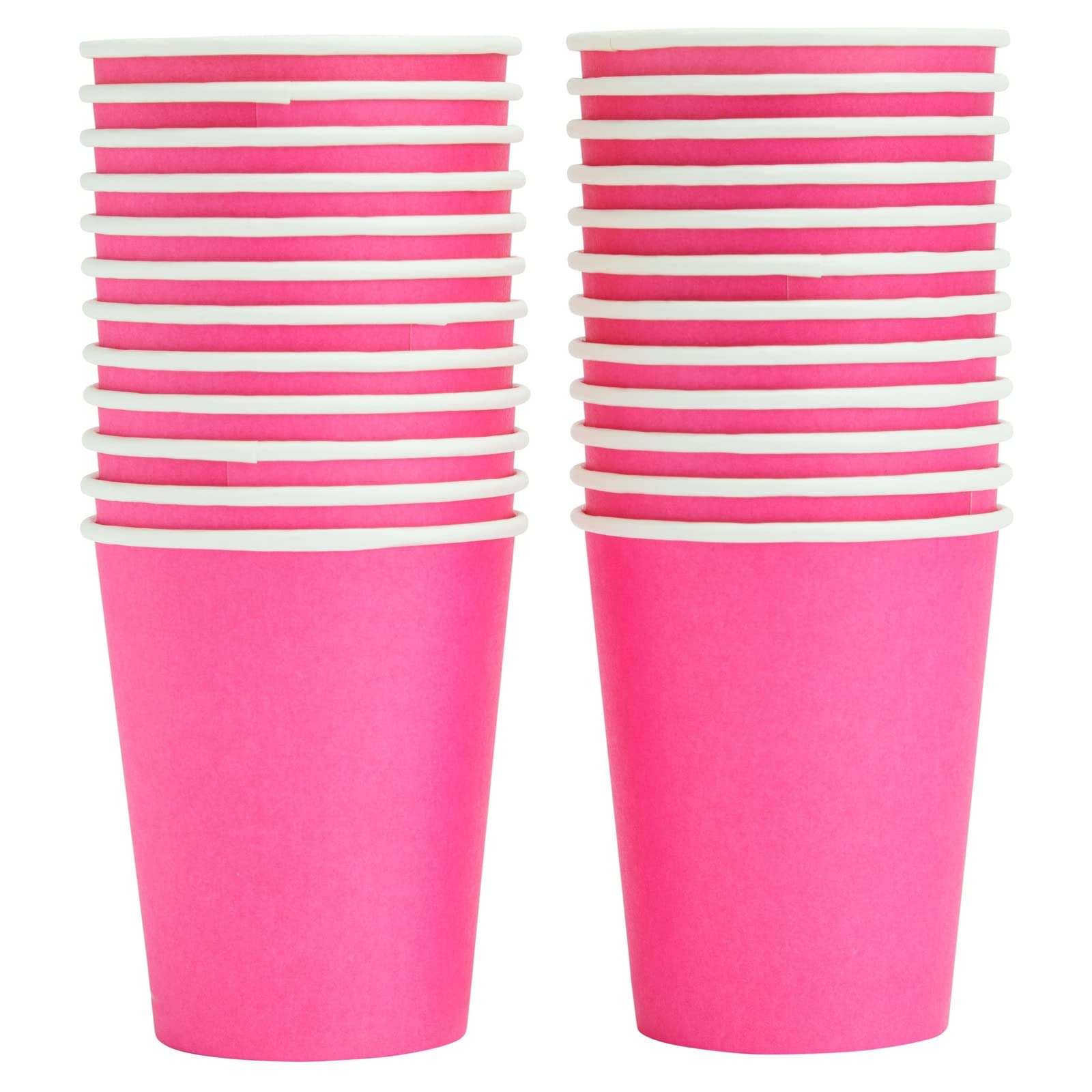 Juvale 72-Piece Hot Pink Party Supplies Set - 24 Paper Plates, 24 Cups, 24 Napkins for Birthday Party Decorations | Perfect for Birthday Celebrations, Baby Showers & Bridal Showers