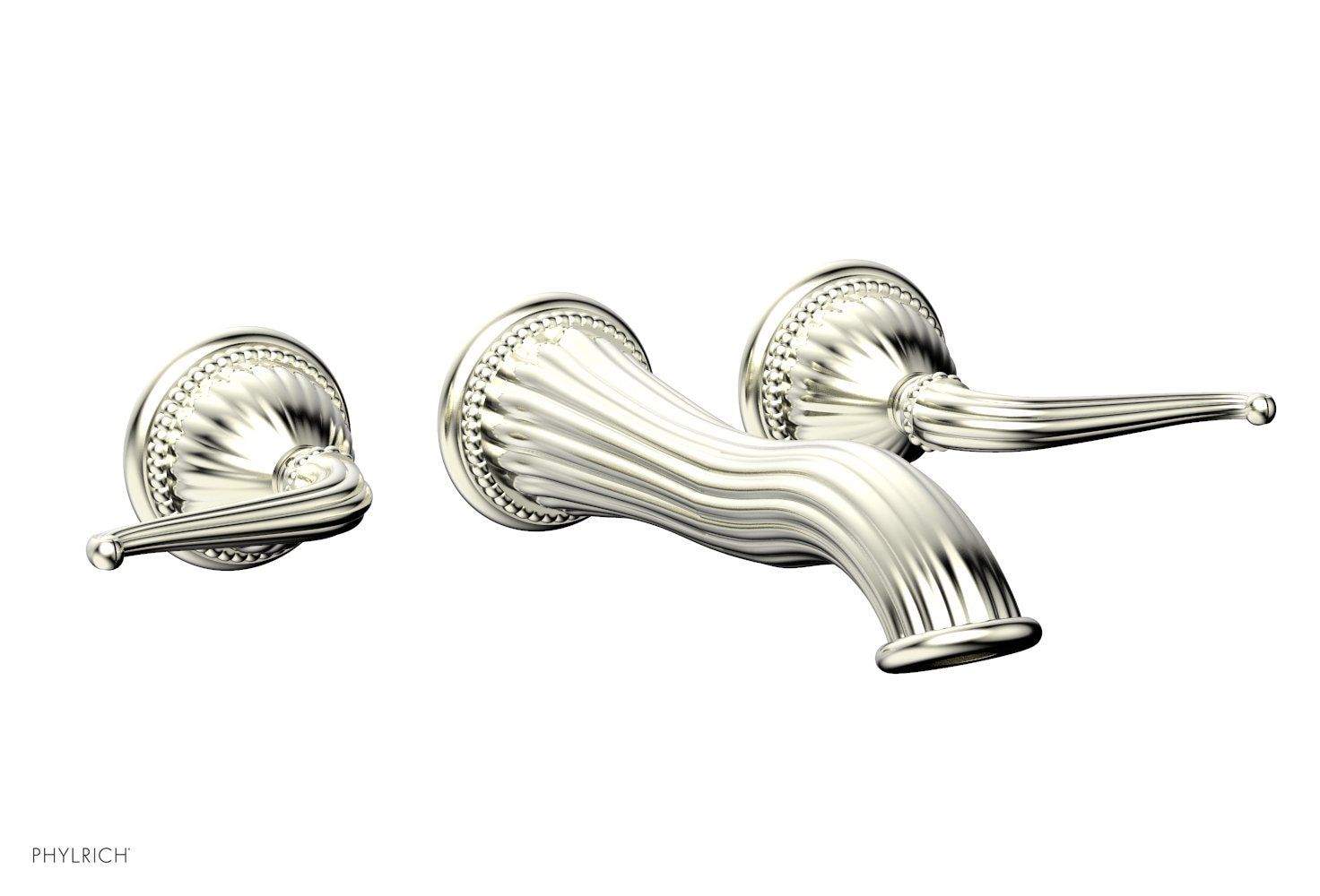 GEORGIAN & BARCELONA Wall Lavatory Set Lever Handles WL141 - Bathroom Sink Faucet for Modern & Traditional Decor - Perfect for Home, Hotel, and Commercial Use