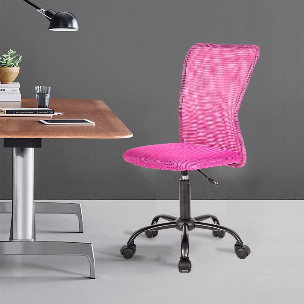 Ergonomic Office Chair with Lumbar Support - Adjustable Swivel Rolling Mesh Computer Desk Chair for Adults, 3-Pack (Pink) - Perfect for Home Office, Gaming, and Workspace Comfort