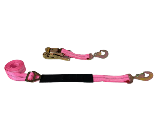 2-Pack 10-Foot Diamond Weave Twisted Snap Hook Combo Axle Straps - Heavy Duty Tie Down Straps for Truck, Motorcycle, ATV & Cargo Securing