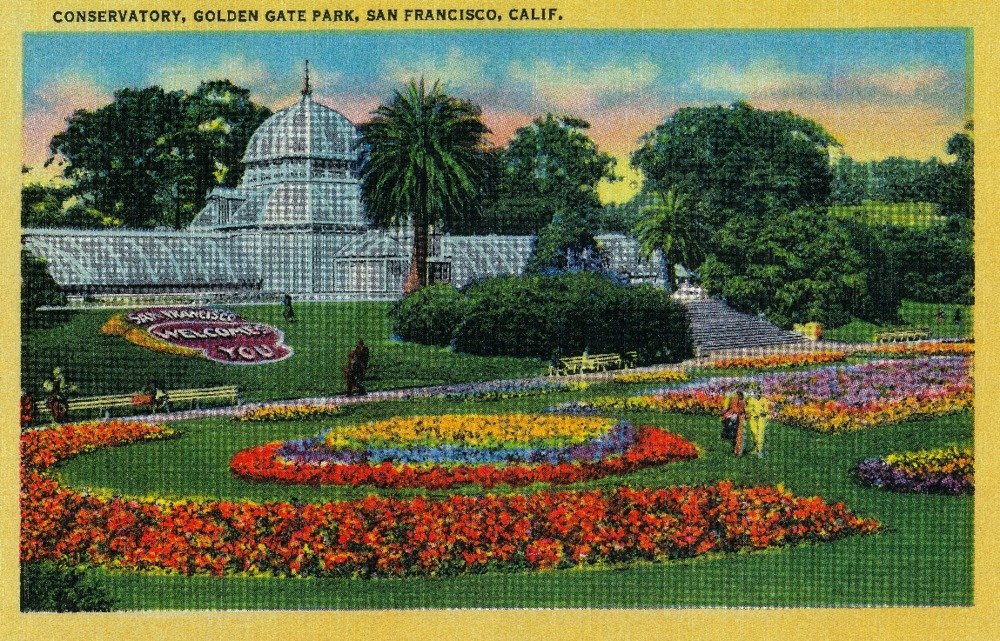 Golden Gate Park Conservatory Giclee Art Print - 16x24 Wall Decor Travel Poster for Living Room, Office & Home Decor