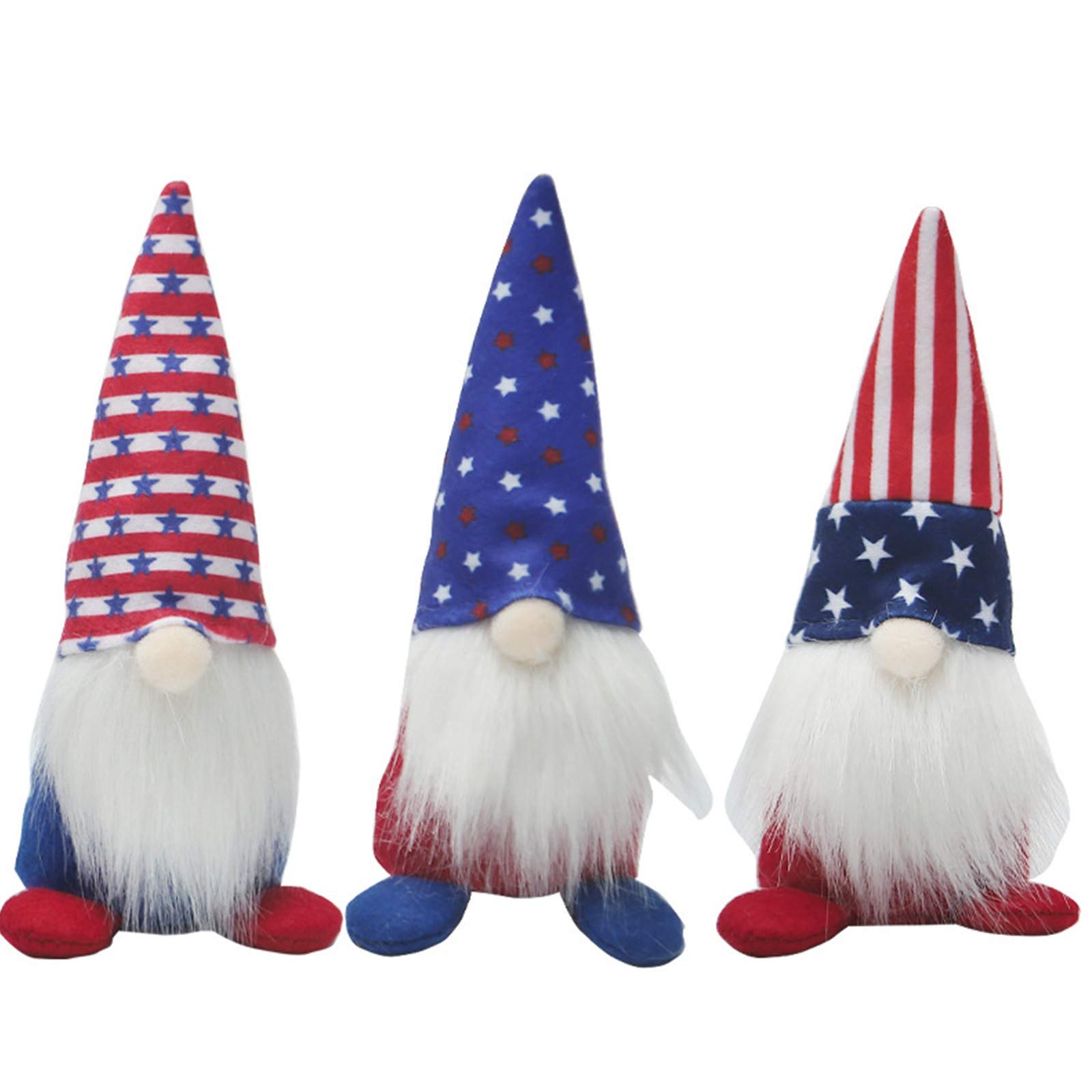 Patriotic American Gnome Figurine - Veterans Day & President's Day Gift, Plush Election Decor, Multicolor Home Decoration for Indoor & Outdoor Use - Perfect for Holidays, Parties & Patriotic Displays
