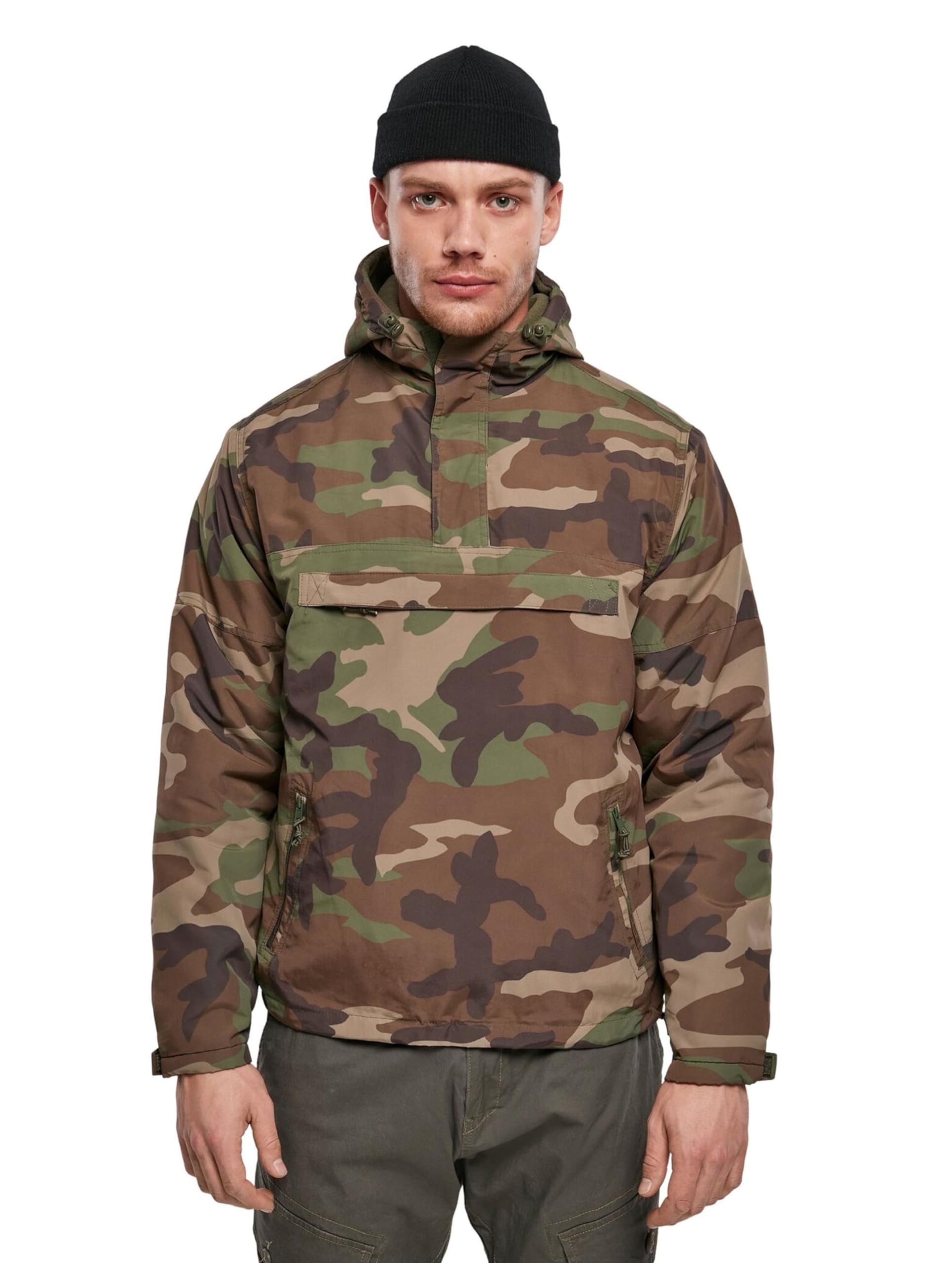 Men's Lightweight Windbreaker Jacket - Olive Green Waterproof Outdoor Sports Coat for Hiking, Running & Travel