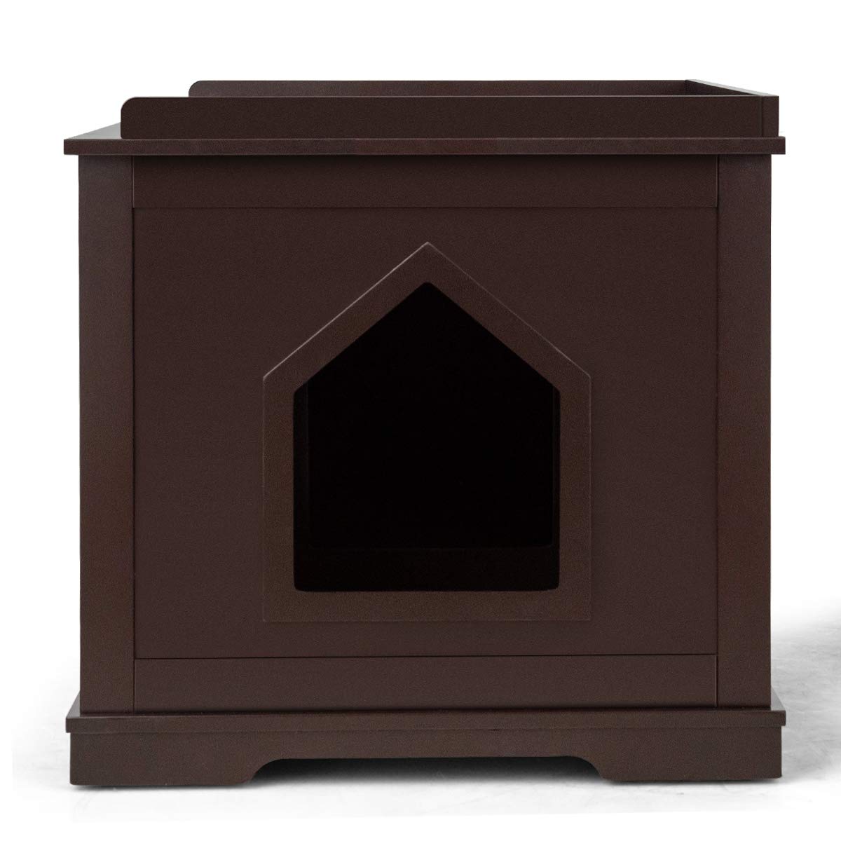 Tangkula Cat Litter Box Enclosure Furniture - Hidden Double Door Nightstand Pet House with Storage, Indoor Decorative Cabinet for Large Cats - Perfect for Living Room, Bedroom & Small Space Homes