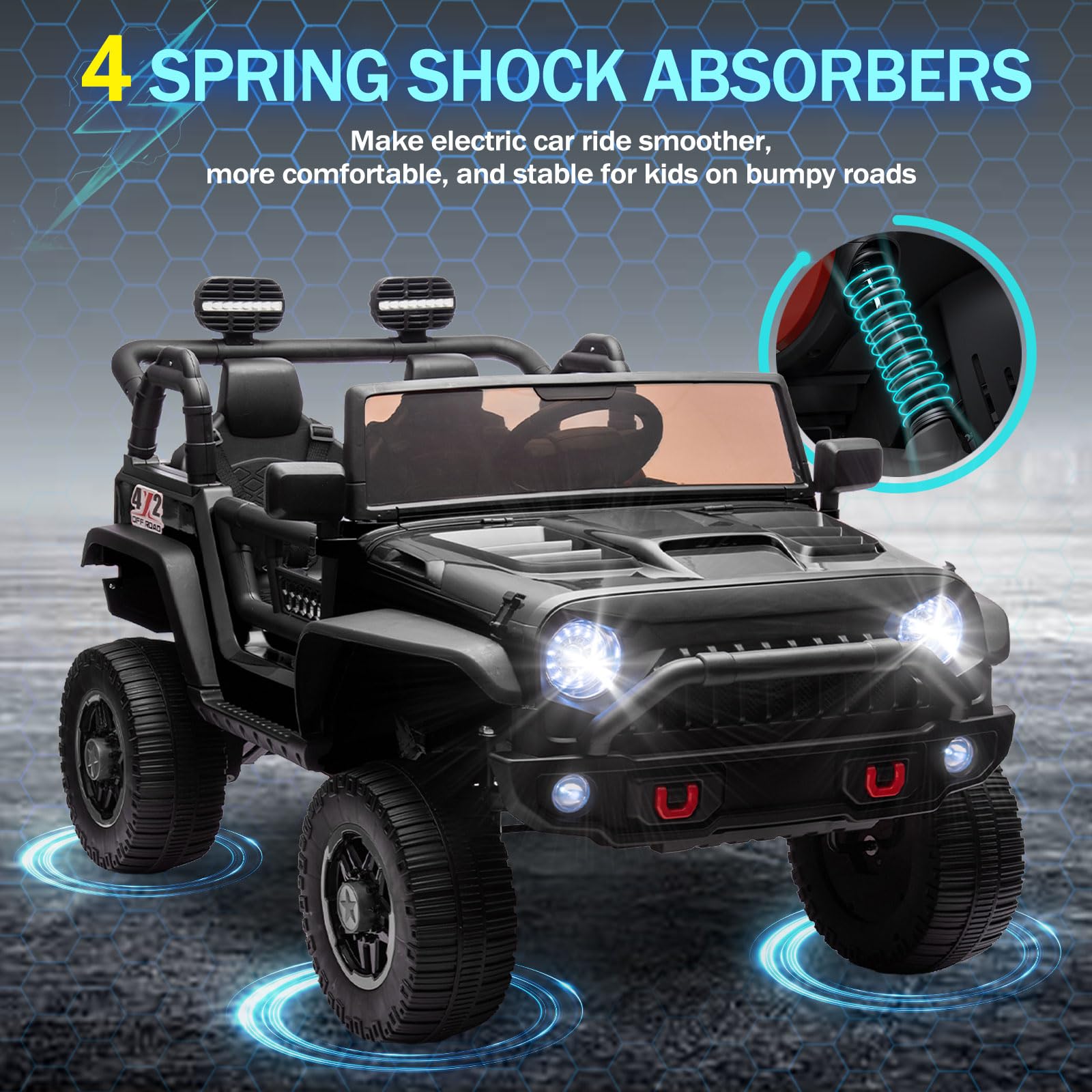 24V 2 Seater Electric Ride-On Truck for Kids with Remote Control - 20.28