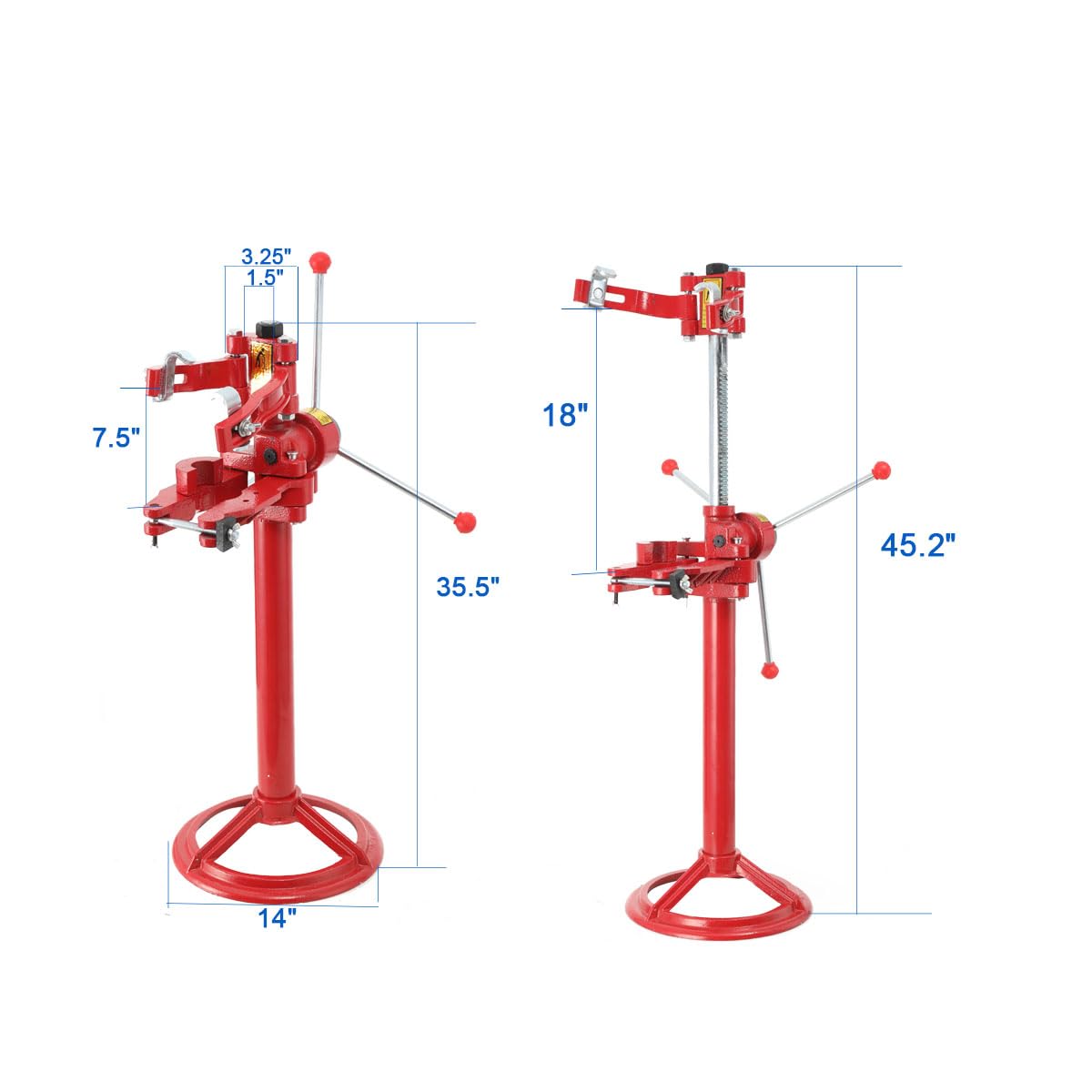 Auto Spring Compressor Tool - Heavy Duty 20 Inch Max Height Strut Coil Spring Press for Car Suspension Repair | Hand Operated Shock Spring Compressor Kit | Perfect for DIY Mechanics & Professional Auto Shops