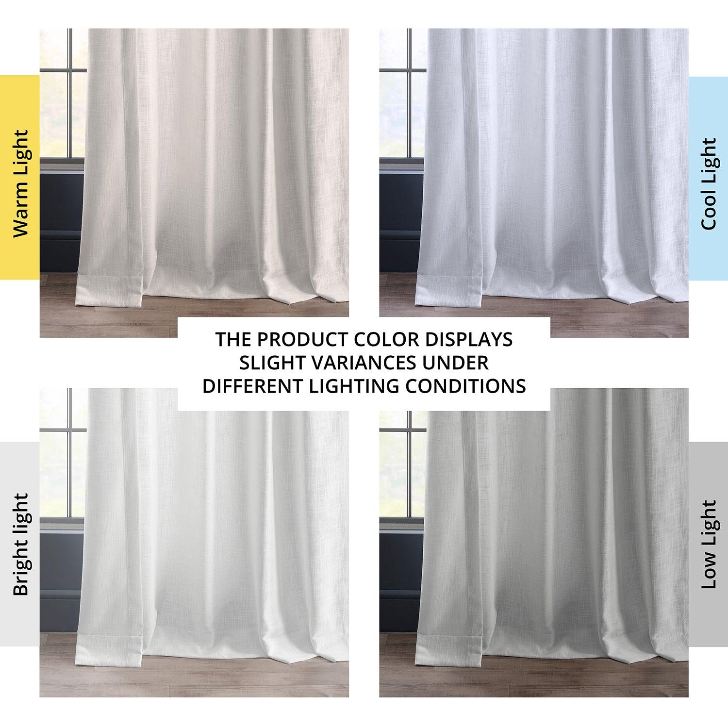 Premium White Rice Grommet Blackout Curtains - Heavyweight Faux Linen Drapes for Living Room, Bedroom & Home Decor