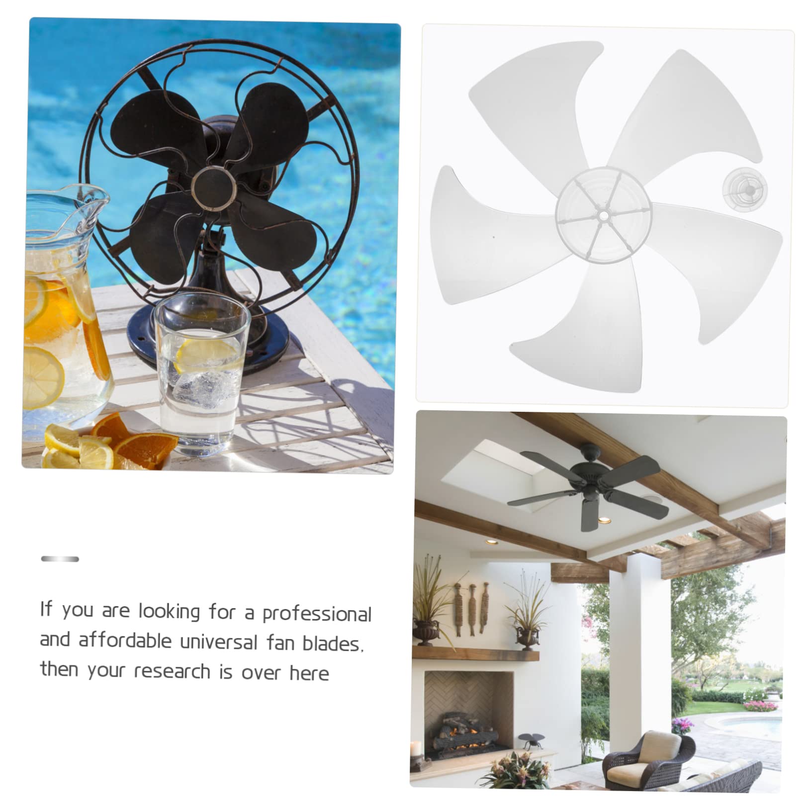 DOITOOL 14-Inch Universal Replacement Fan Blades for Floor & Table Fans - Durable Plastic Pedestal Fan Blades - Electric Fan Leaves Supply - Perfect for Home, Office, and Outdoor Cooling