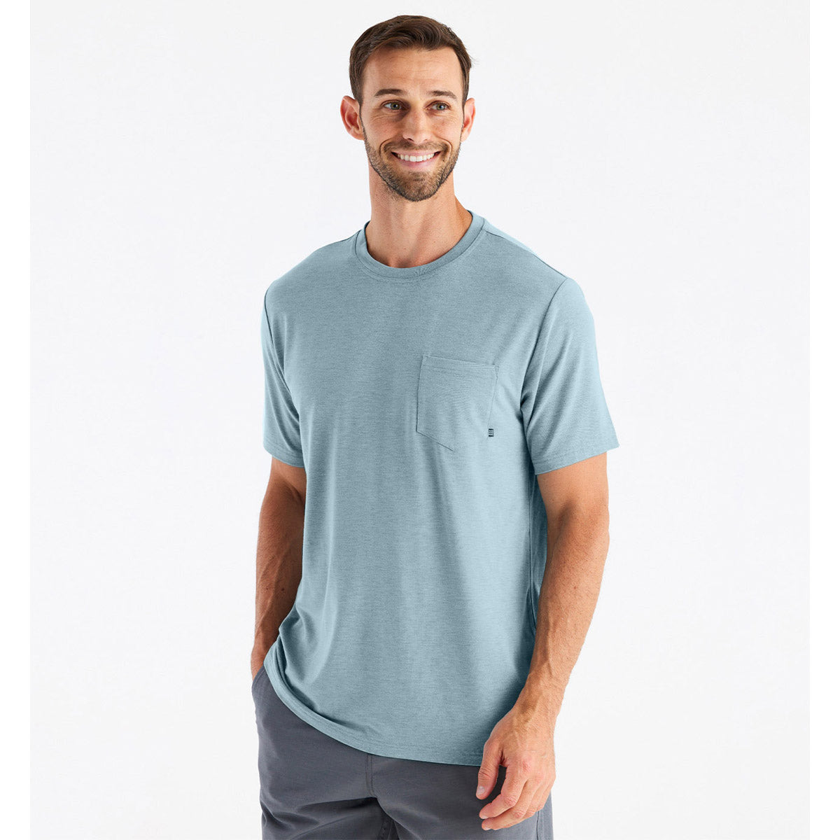 Breathable Men's Bamboo Flex Pocket T-Shirt - Soft Eco-Friendly Casual Tee for Everyday Wear, Gym & Outdoor Activities