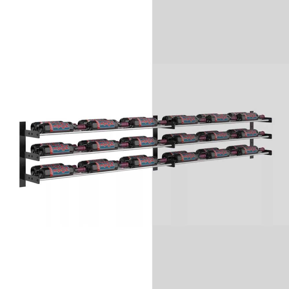 Evolution 15 Inch Tall 3-Tier Wine Wall Rack Extension - Perfect for Kitchen, Dining Room & Home Bar Organization
