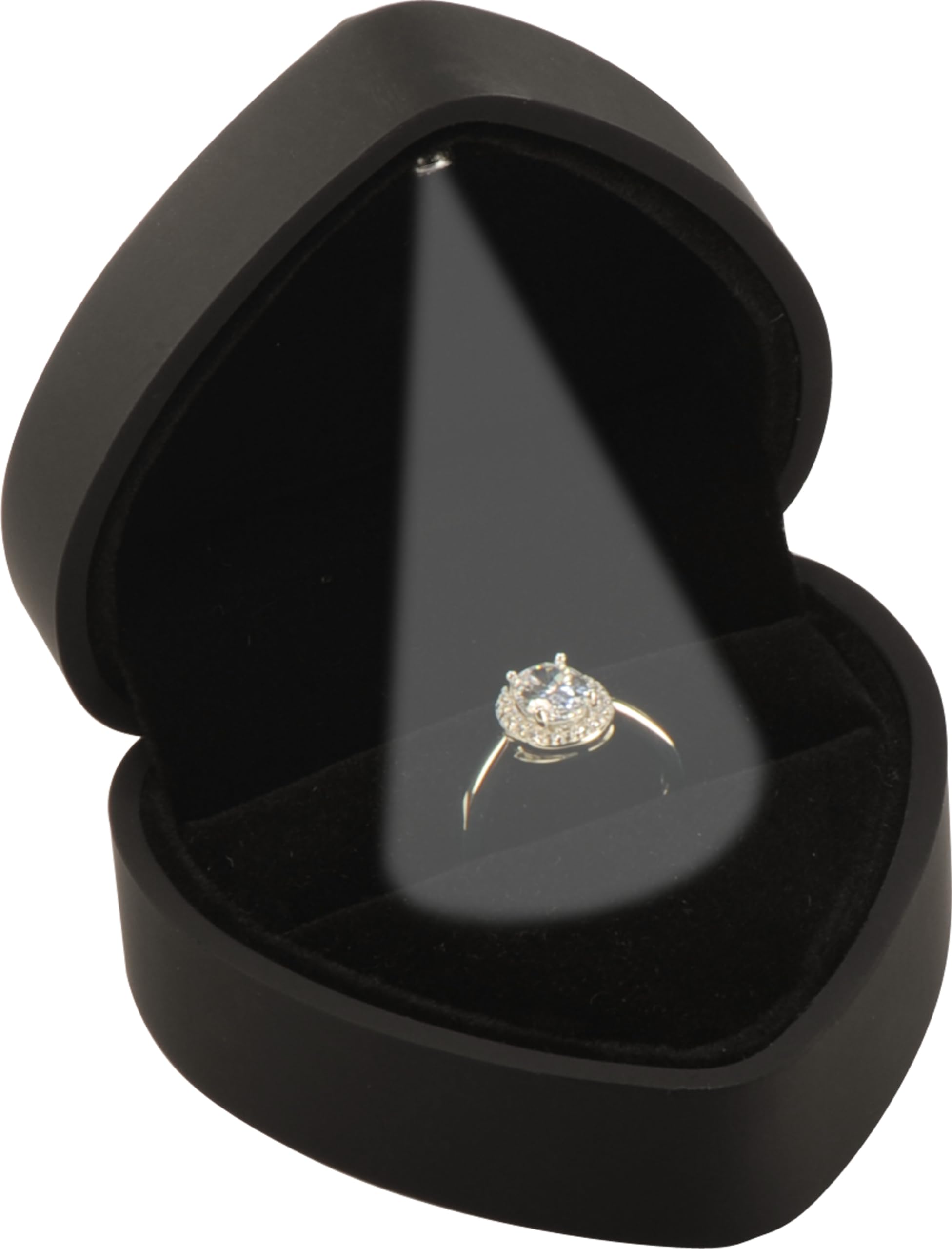 Luxury LED Heart Shaped Jewelry Gift Box with Light - Proposal Ring Box for Wedding, Engagement, Anniversary, Valentine's Day, Birthday, Christmas - Perfect for Surprise Proposals, Romantic Gifts & Special Occasions