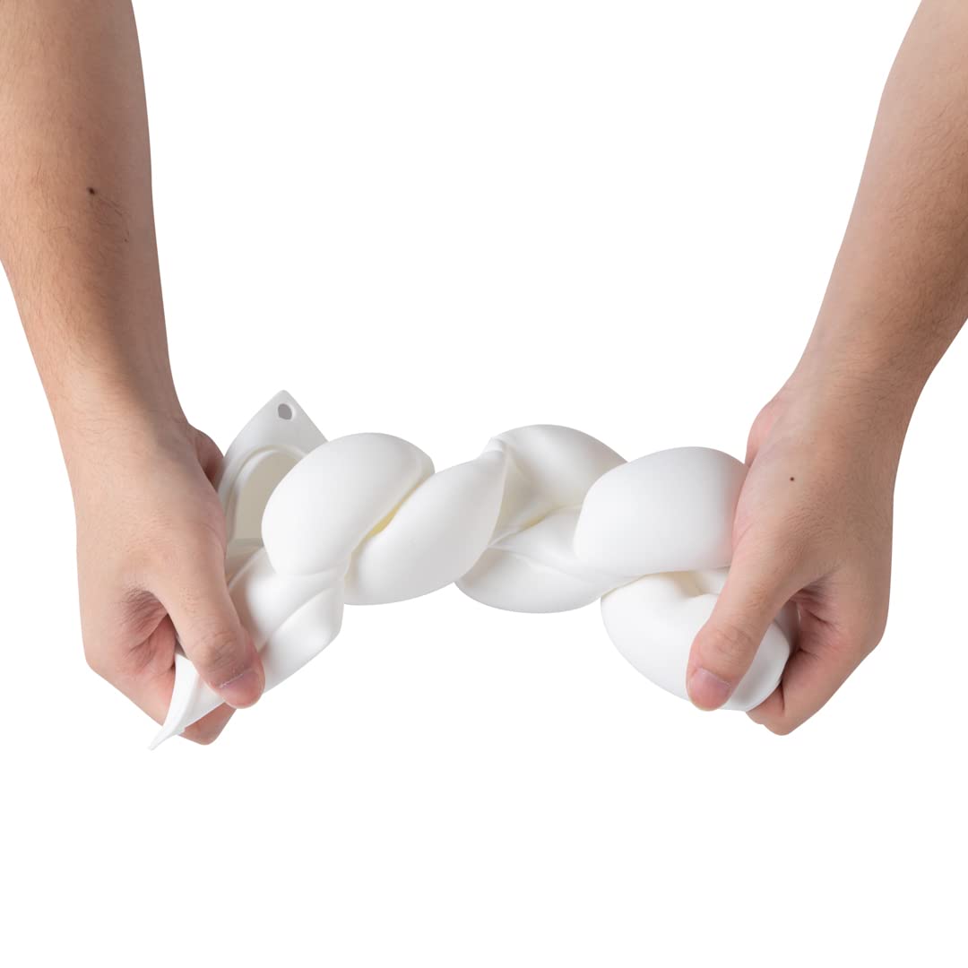 Restaurantware Pastry Tek 8-Cavity Heart Molds - 10 Oven-Safe Heart Pans, Flexible & Freezer-Safe White Silicone Baking Molds for Easy Release | Perfect for Valentine's Day, Wedding Cakes, Cupcakes & Chocolate Desserts