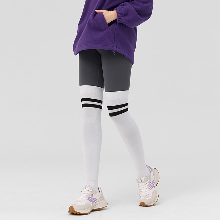 Double Line Over Knee Socks - Women's Fashion Thigh High Socks for Winter, Fall & Spring | Perfect for Outfits, Boots & Casual Wear