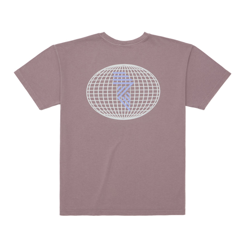 Heavy™ 'R' Globe Tee Dust Purple - Stylish Graphic T-Shirt for Men | Casual Streetwear & Everyday Wear
