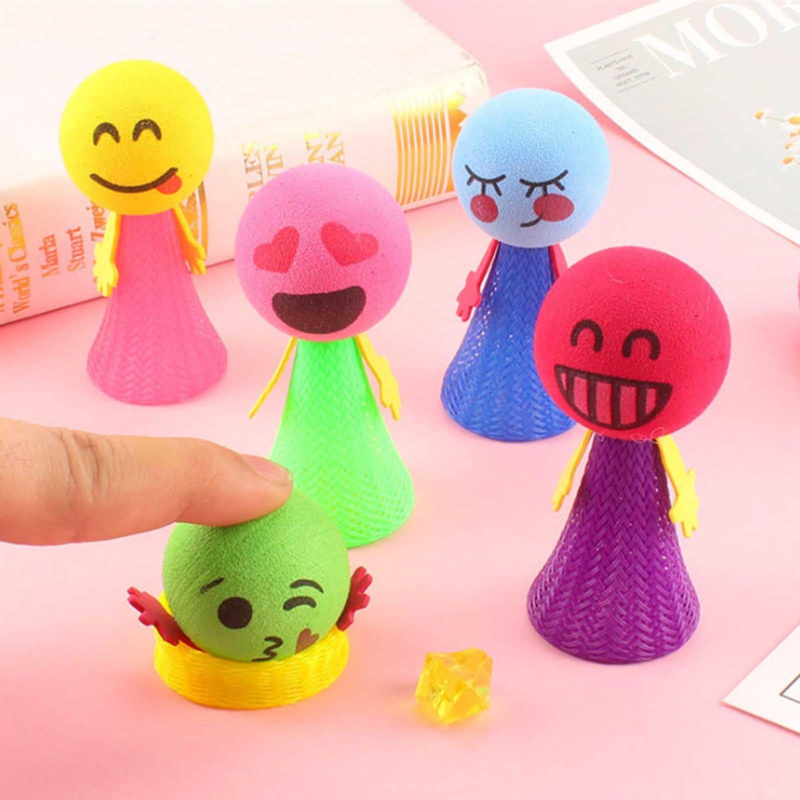 Bouncing Dancing Toy Doll - Jumping Stress Relief Toy for Kids & Adults, Fun Cartoon Decompression Doll, Random Color (5-Pack) - Perfect for Office Desk, Party Favors & Anxiety Relief