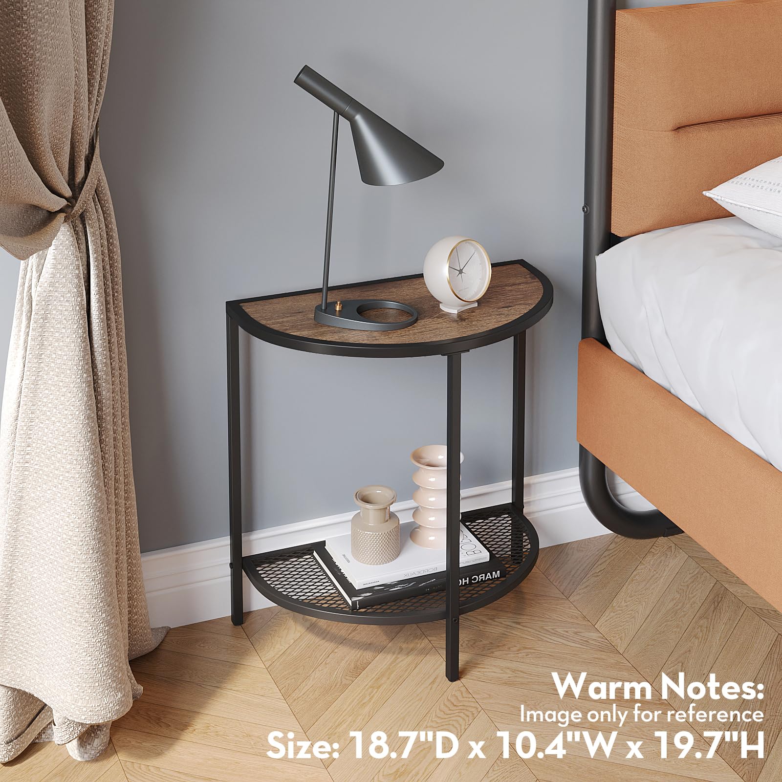 SAYGOER Small Half Moon Side Table - 19.7