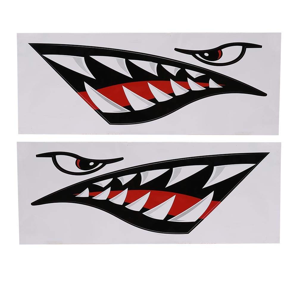 Premium Shark Car Stickers 2-Pack - High-Quality Vinyl Decals for Cars, Trucks, Boats & Motorcycles - Waterproof & UV Resistant for Outdoor Use - Perfect for Automotive, Marine & Adventure Enthusiasts