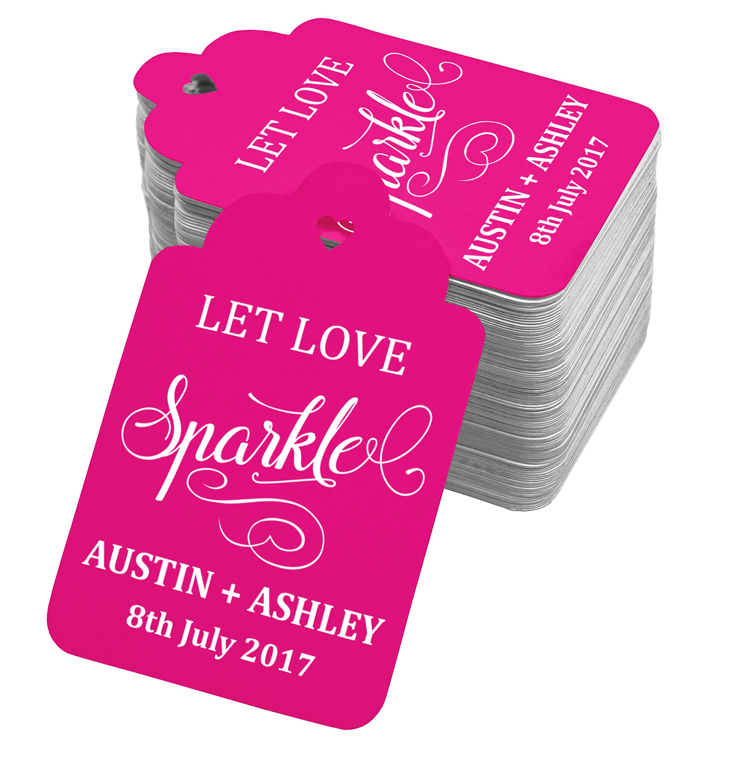 100 PCS Customized Wedding Favor Tags - Personalized 